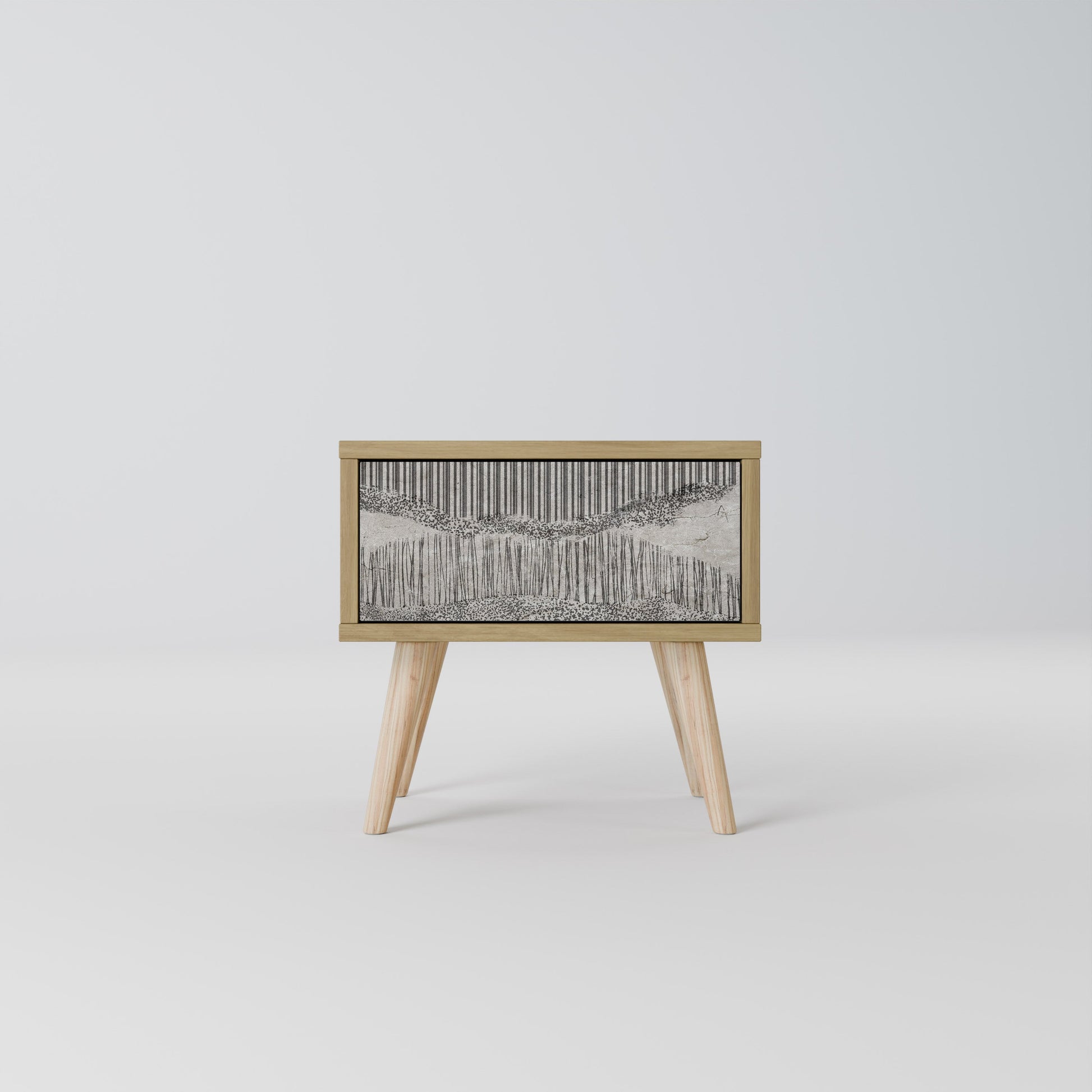 GRAIN LINES Nightstand in Oak Effect