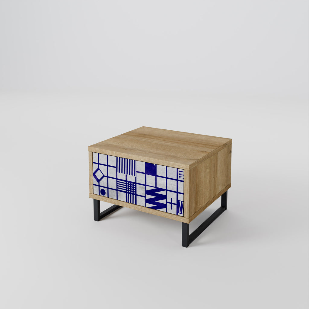 THE RIGHT PLACES Nightstand in Oak Effect