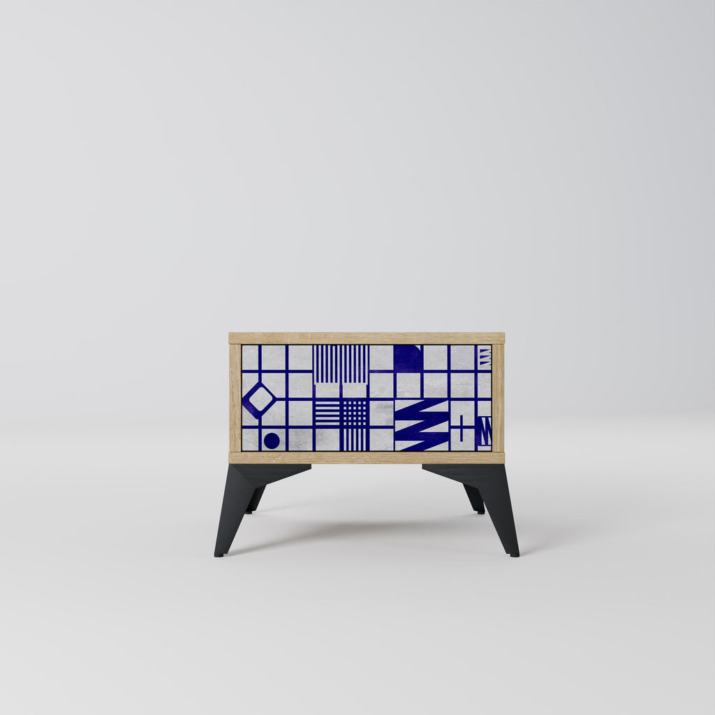 THE RIGHT PLACES Nightstand in Oak Effect