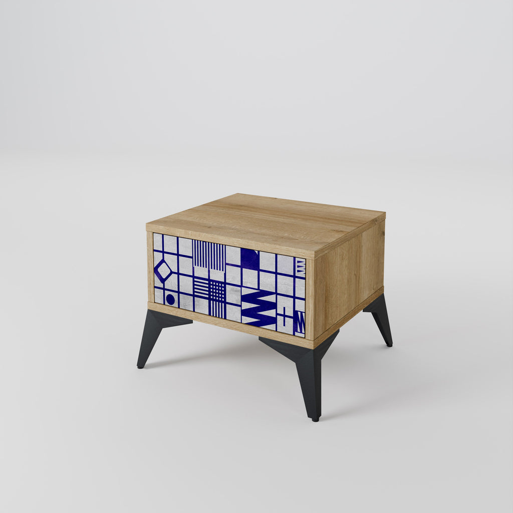 THE RIGHT PLACES Nightstand in Oak Effect