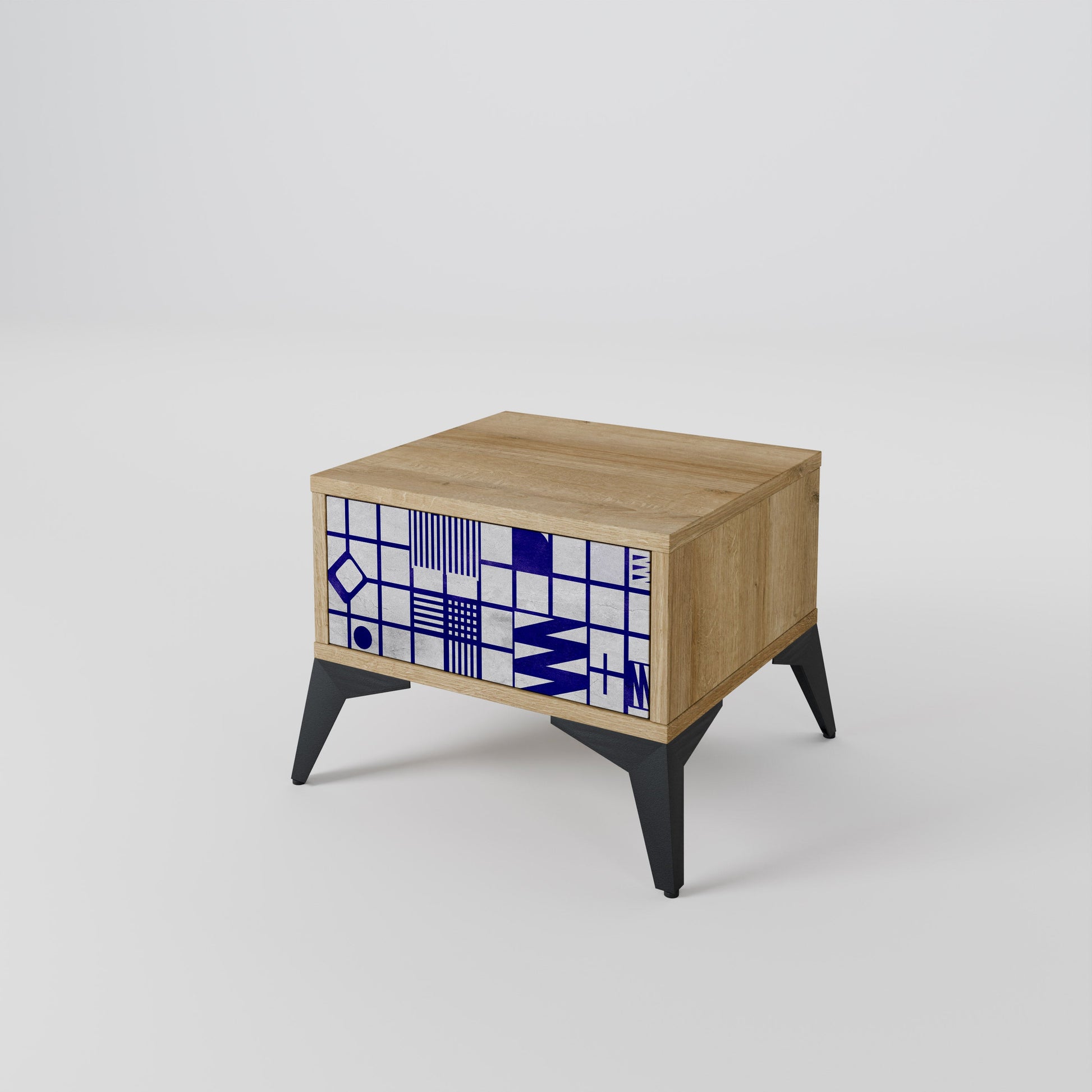 THE RIGHT PLACES Nightstand in Oak Effect