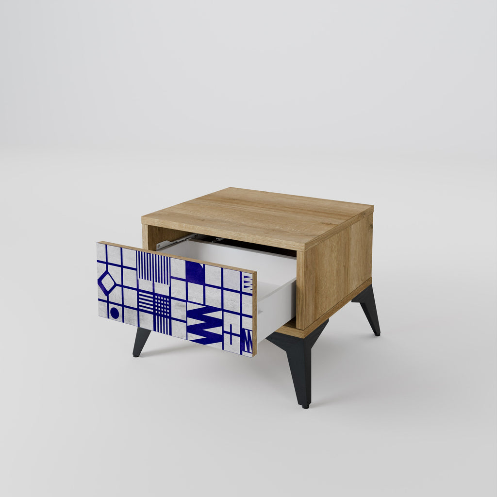 THE RIGHT PLACES Nightstand in Oak Effect