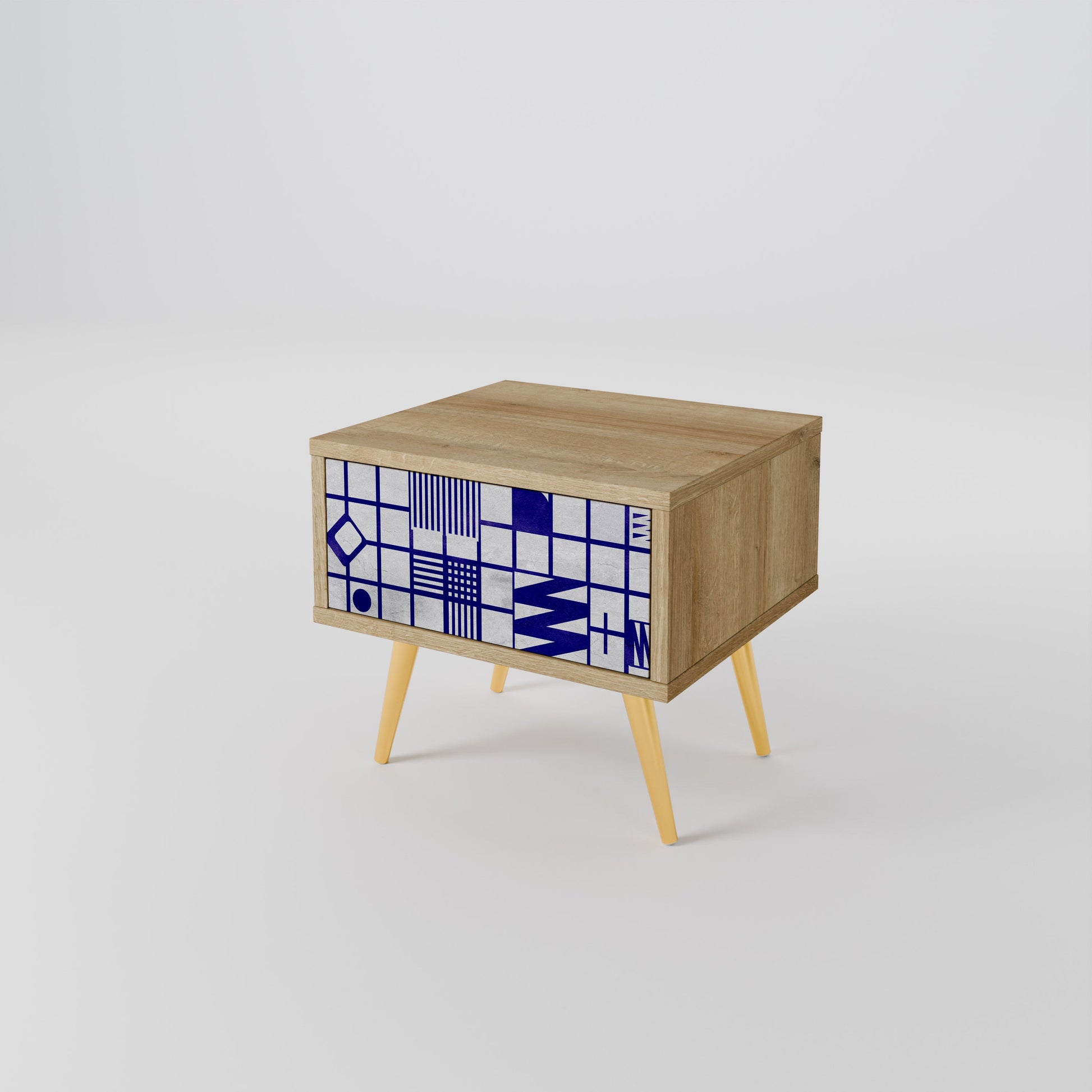 THE RIGHT PLACES Nightstand in Oak Effect