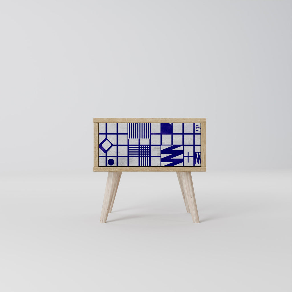THE RIGHT PLACES Nightstand in Oak Effect