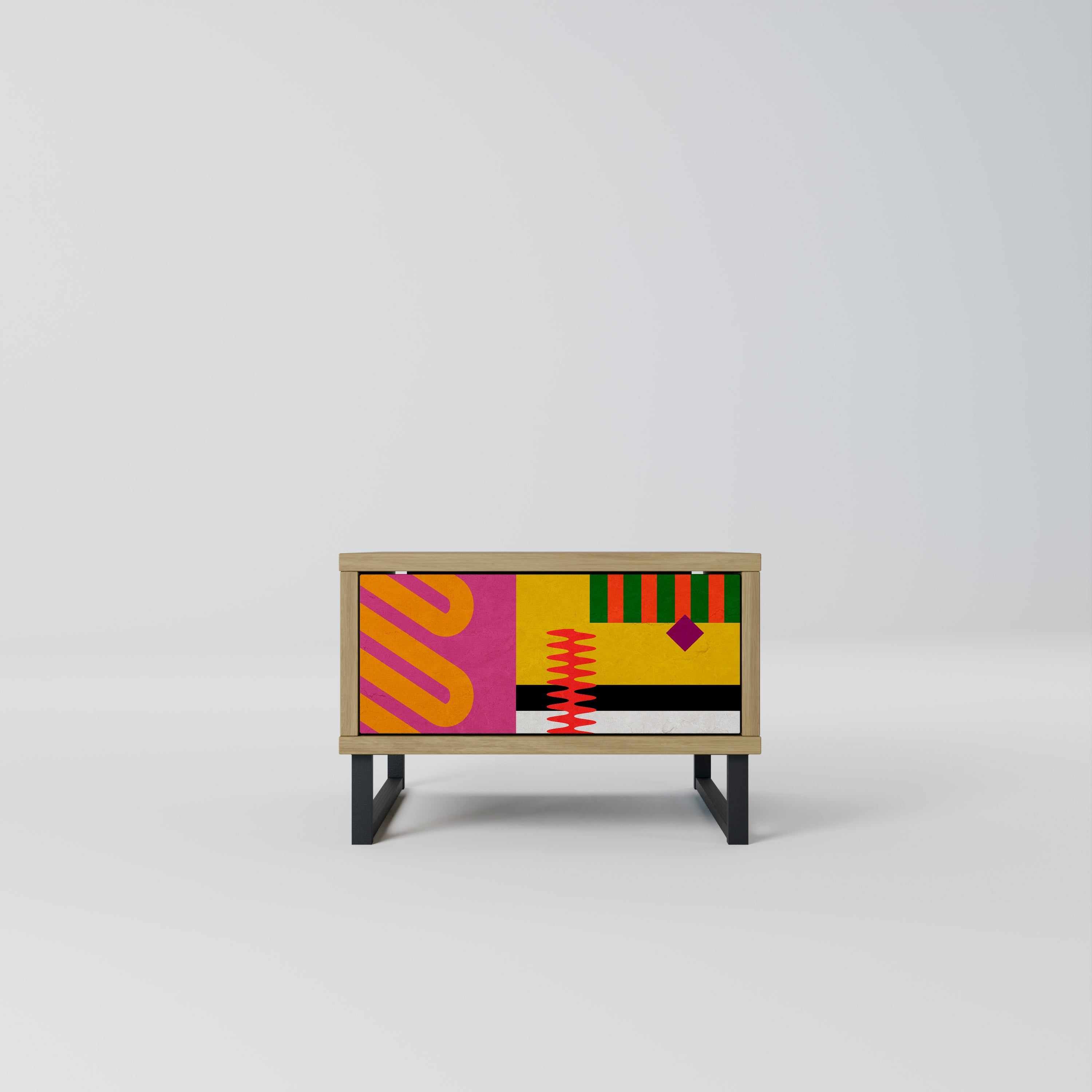 Table de chevet VIVID ART effet chêne