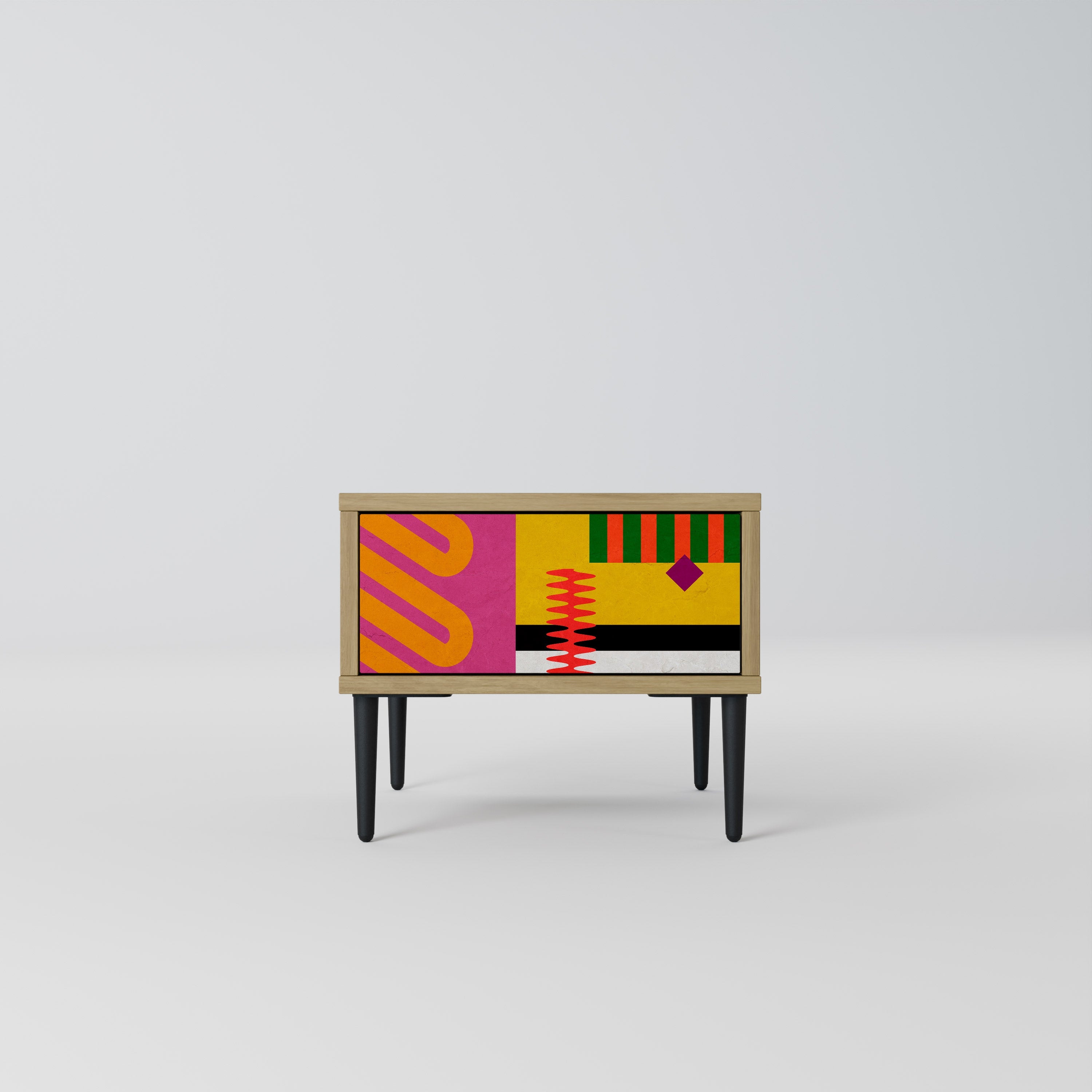 Table de chevet VIVID ART effet chêne