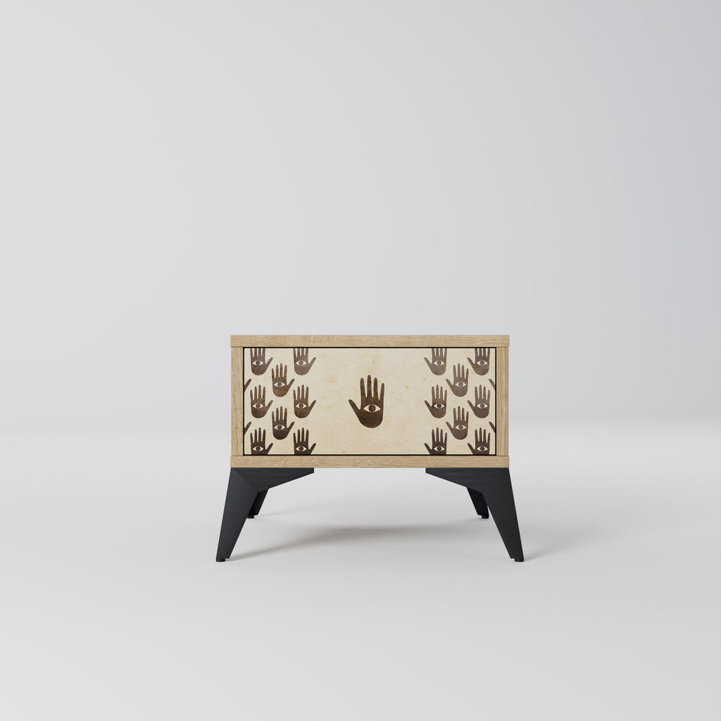 SEE MORE Nightstand in Oak Effect