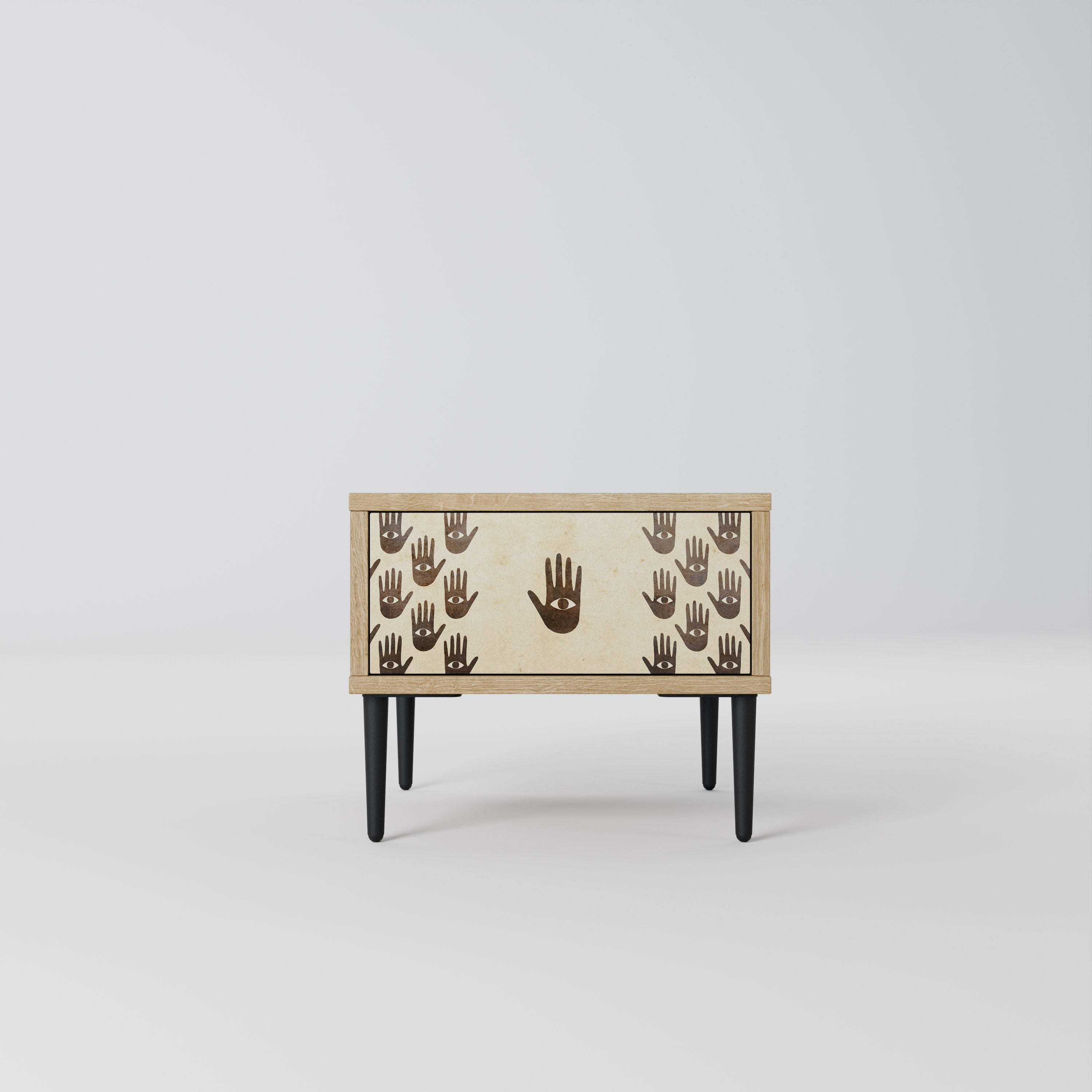 VOIR PLUS Table de chevet effet chêne