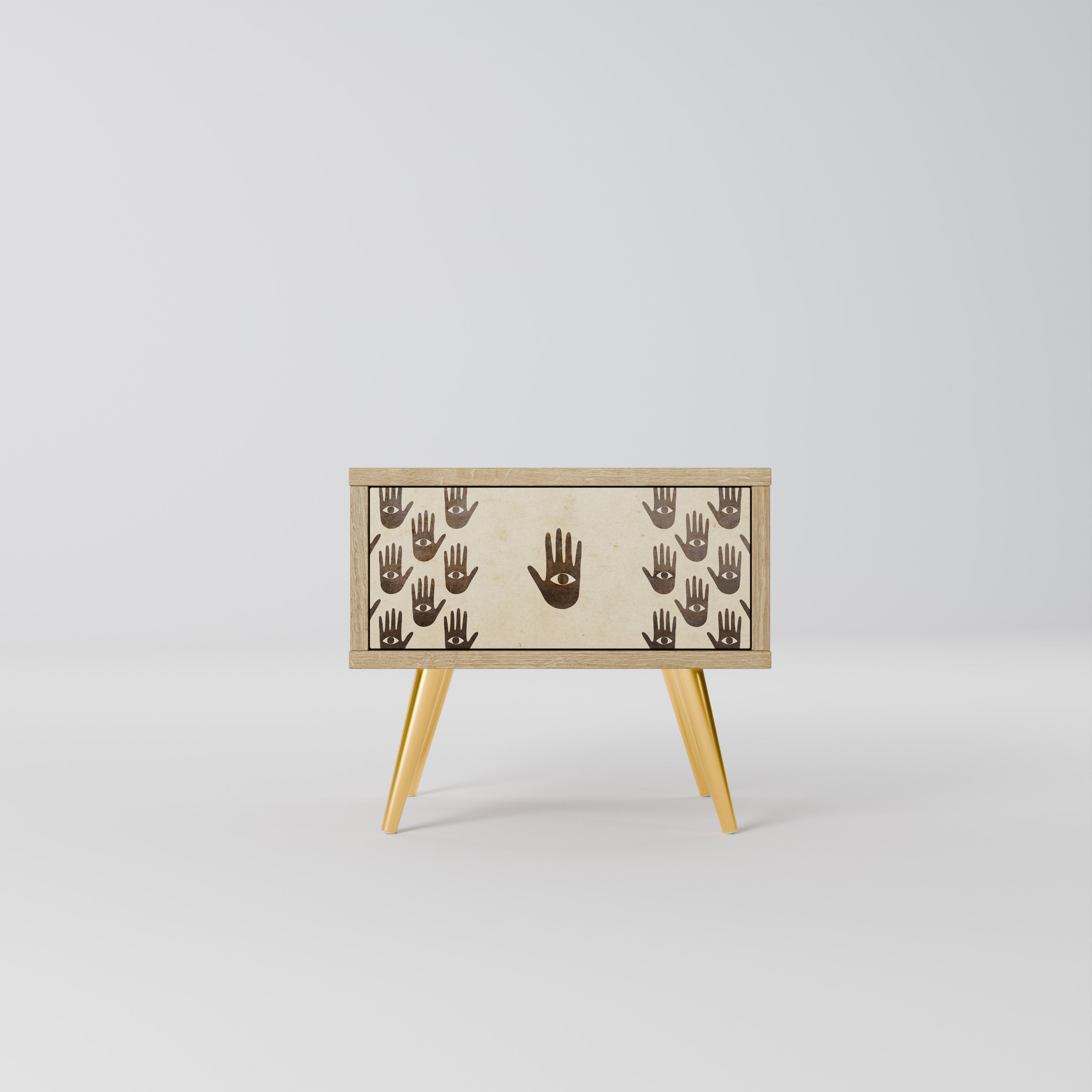 VOIR PLUS Table de chevet effet chêne