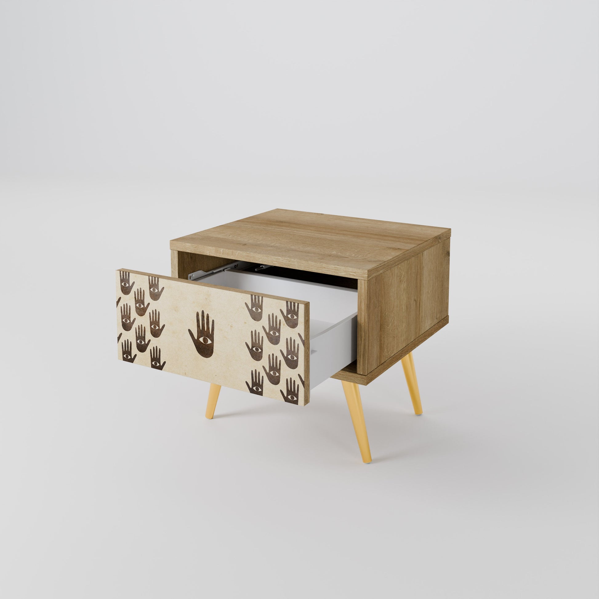 SEE MORE Nightstand in Oak Effect