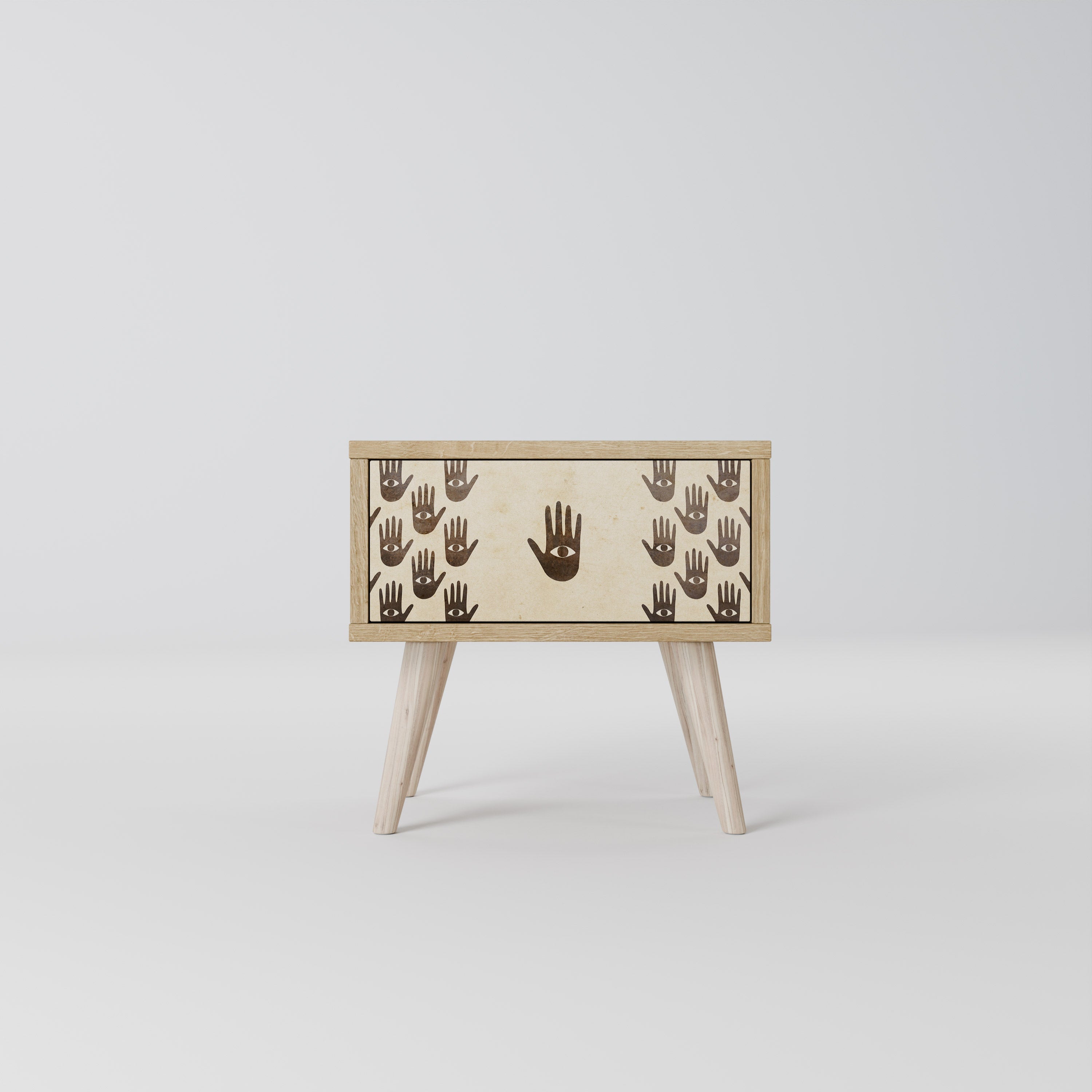 VOIR PLUS Table de chevet effet chêne