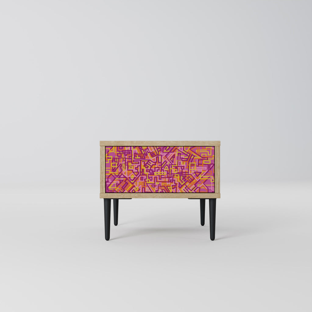 LOVELY MEMORIES Nightstand in Oak Effect