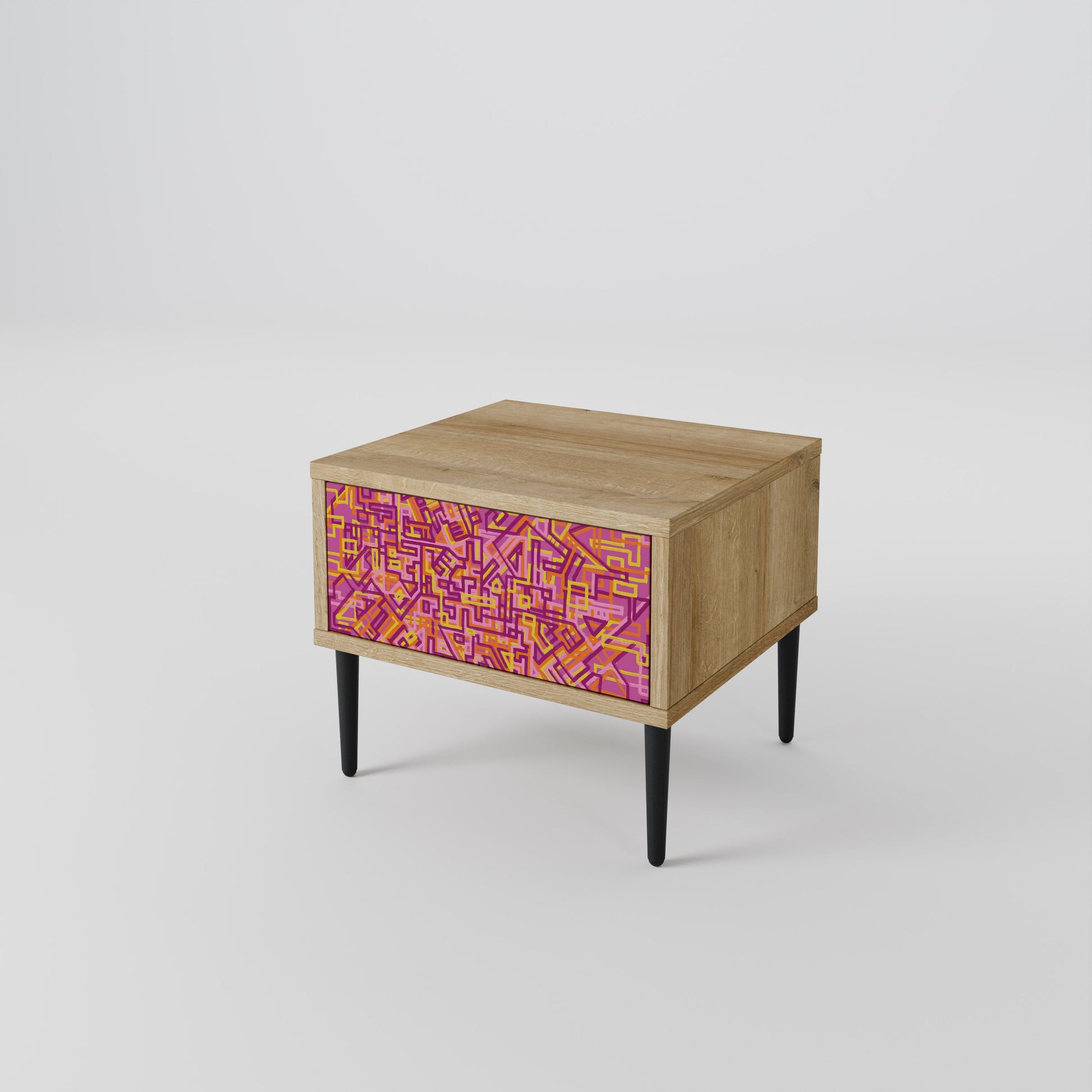 LOVELY MEMORIES Nightstand in Oak Effect