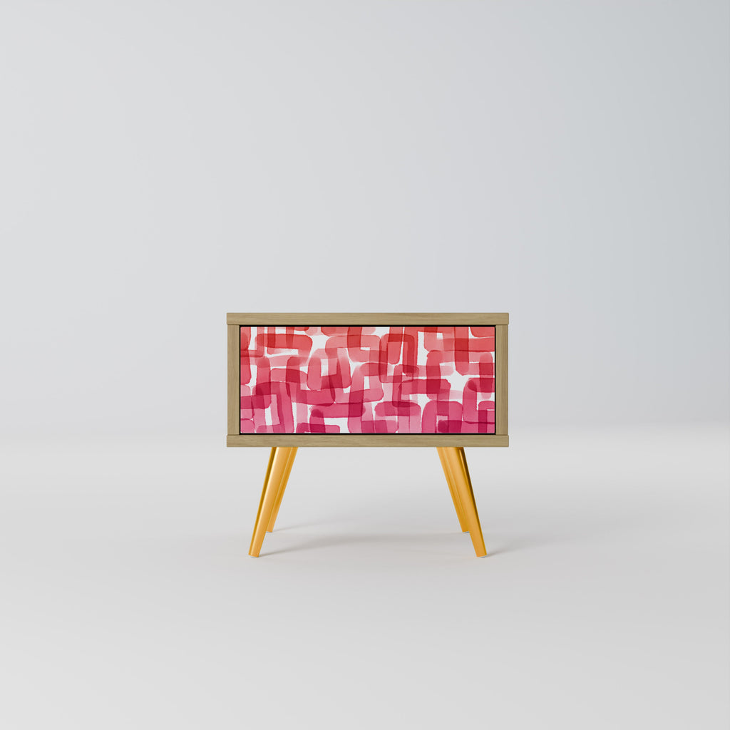 KALEIDOSCOPIC CUBISM Nightstand in Oak Effect