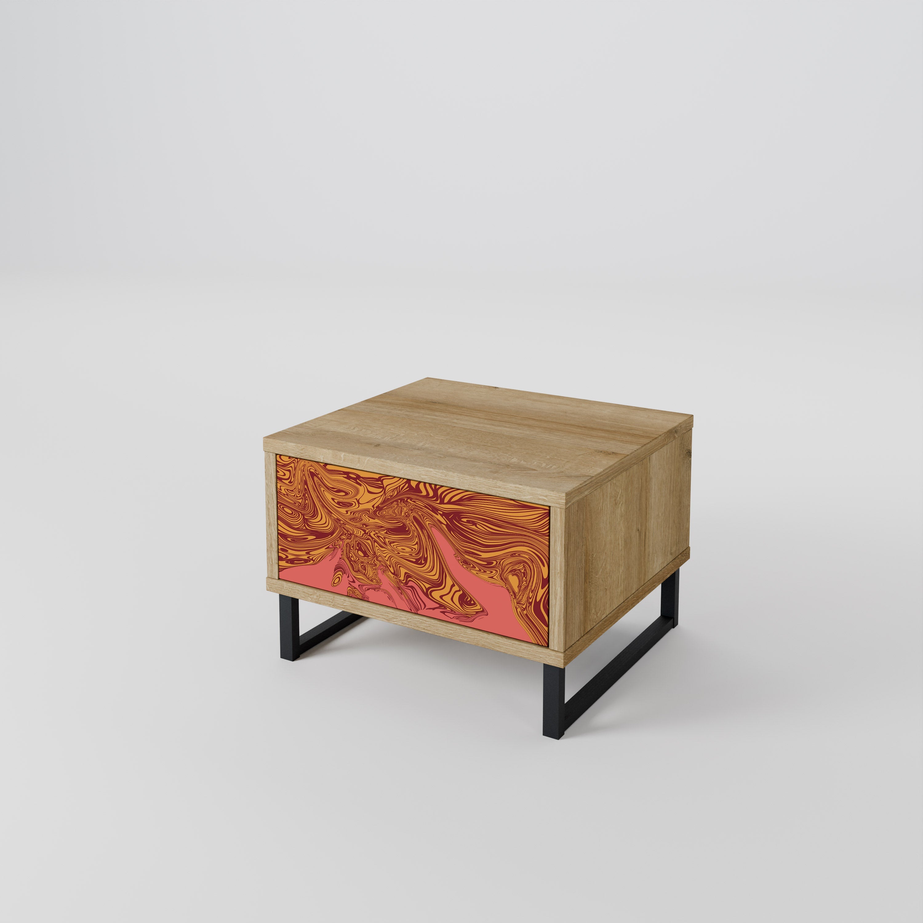 Table de chevet FLOATING THOUGHTS effet chêne