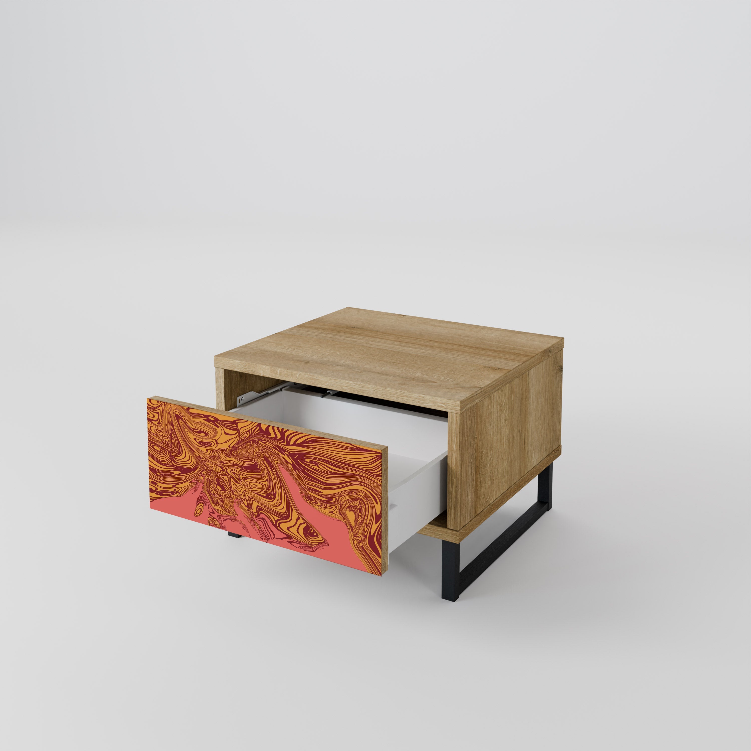 Table de chevet FLOATING THOUGHTS effet chêne