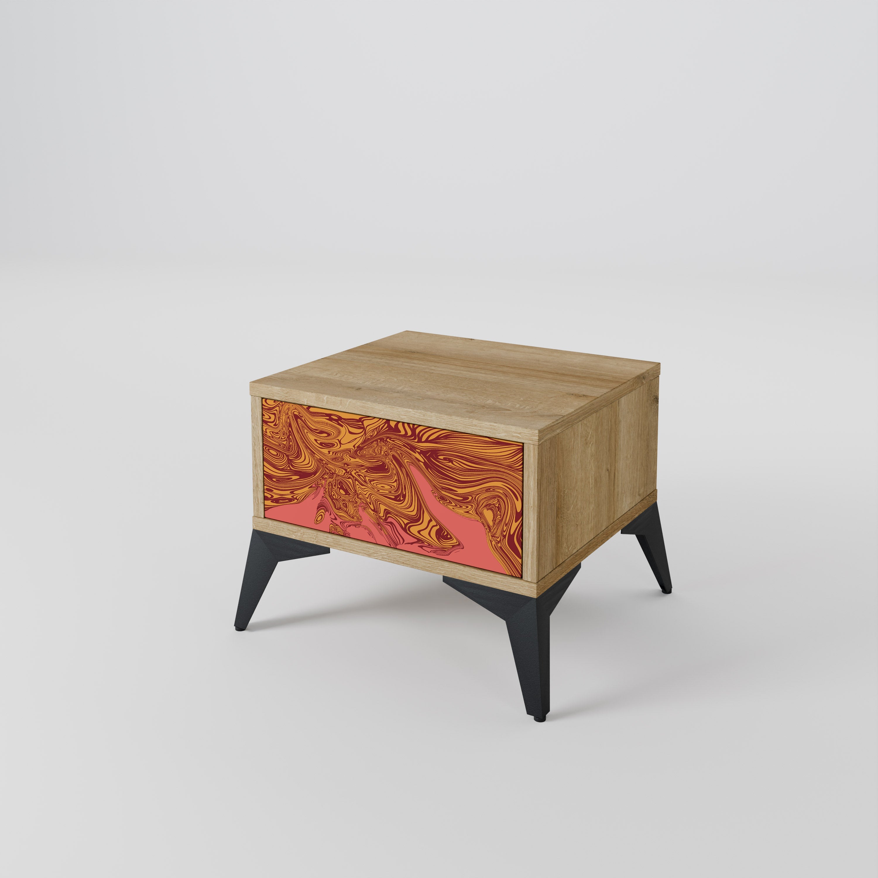 Table de chevet FLOATING THOUGHTS effet chêne