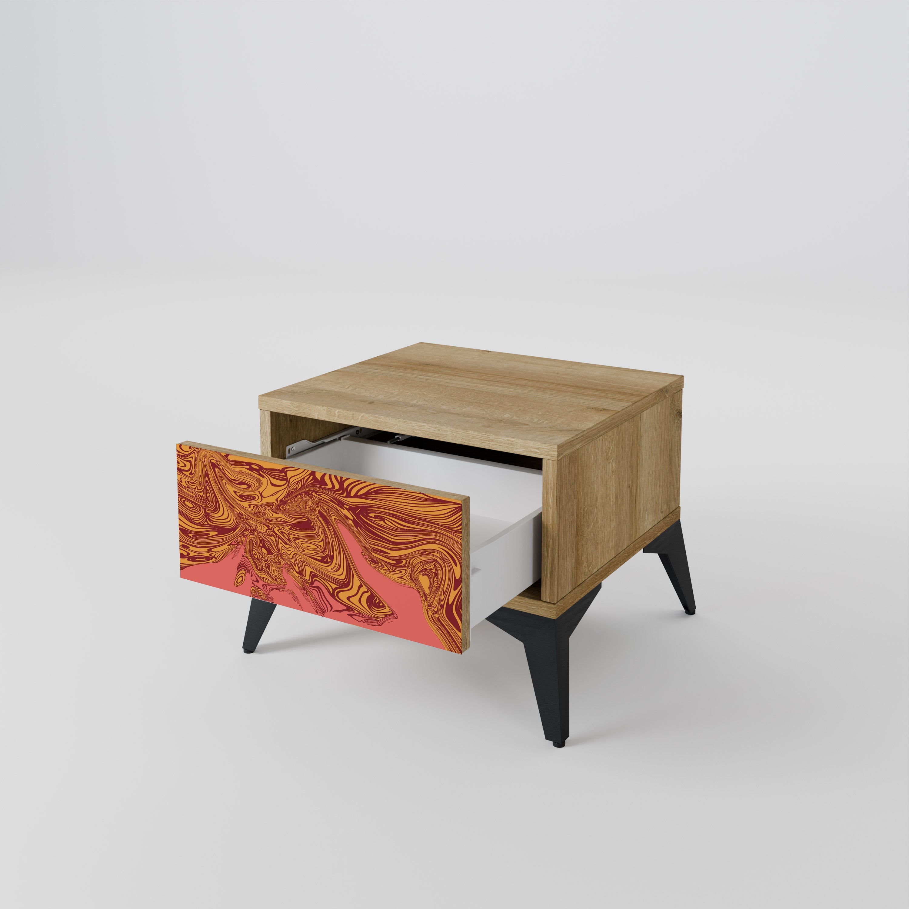Table de chevet FLOATING THOUGHTS effet chêne