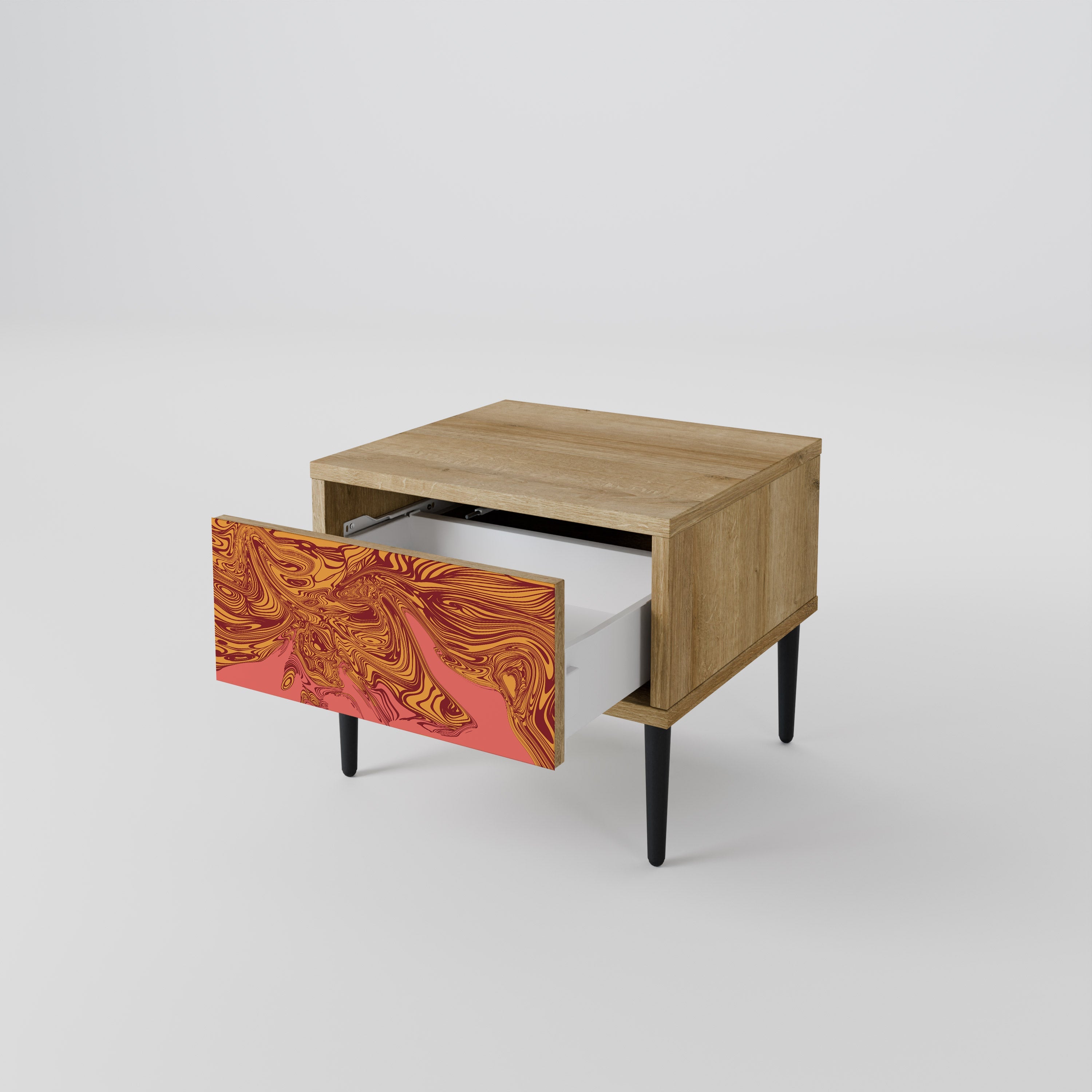 Table de chevet FLOATING THOUGHTS effet chêne