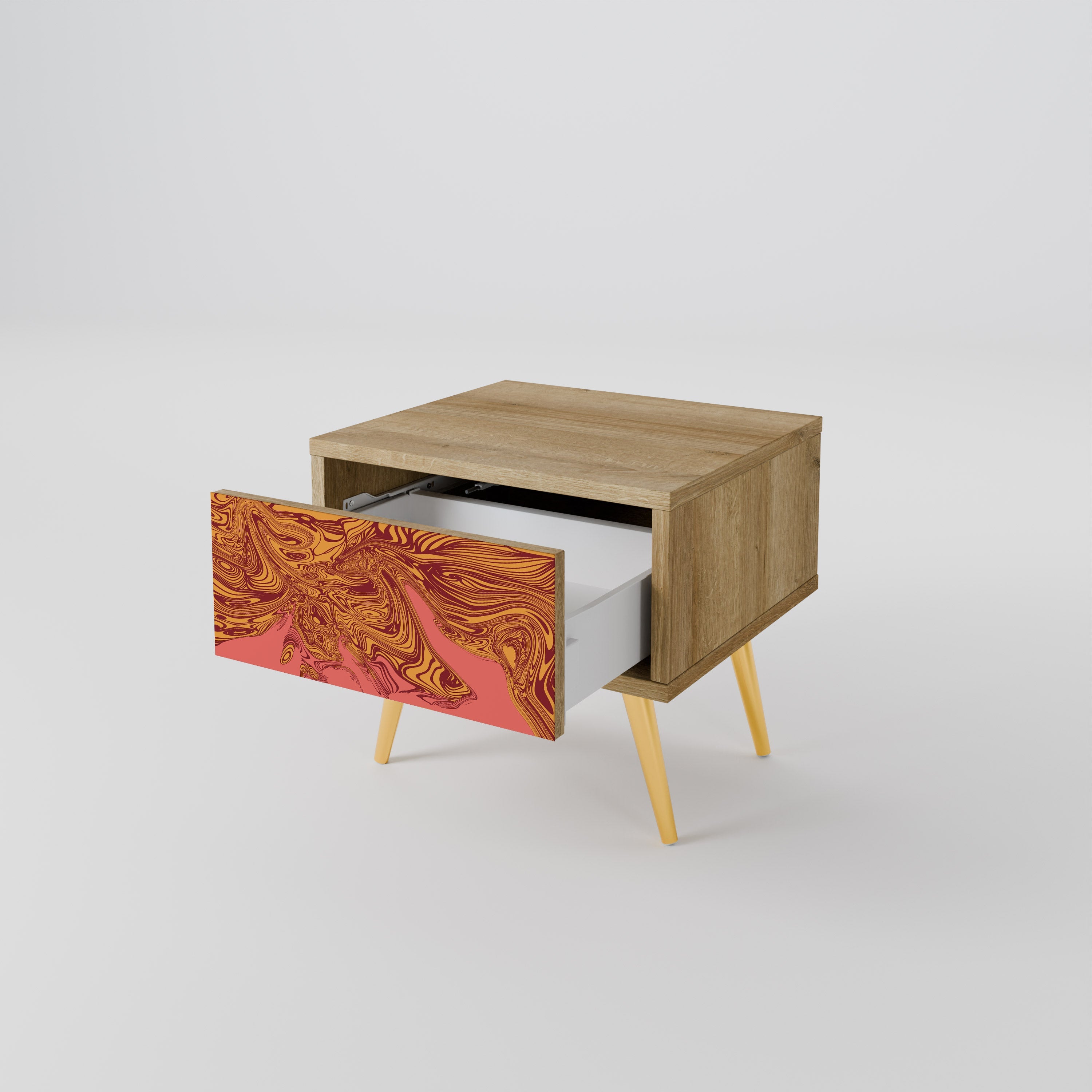 Table de chevet FLOATING THOUGHTS effet chêne