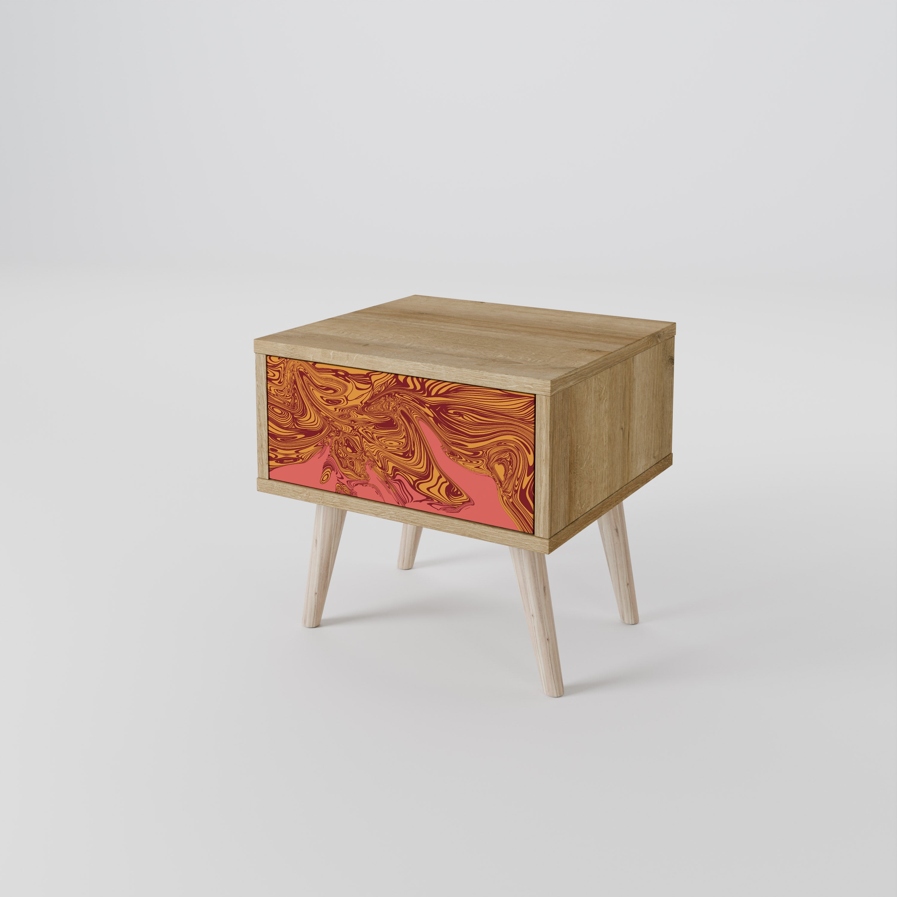 Table de chevet FLOATING THOUGHTS effet chêne