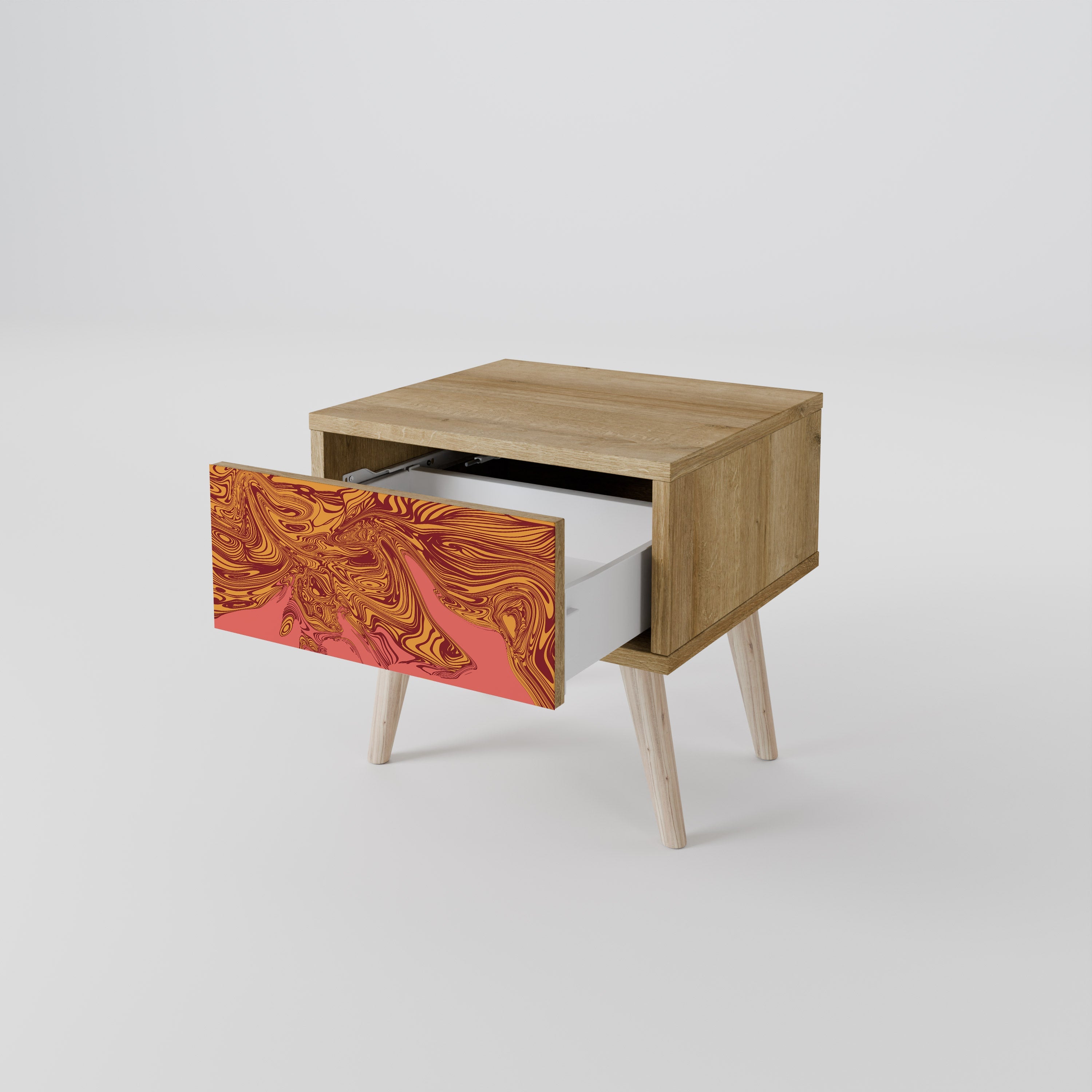 Table de chevet FLOATING THOUGHTS effet chêne