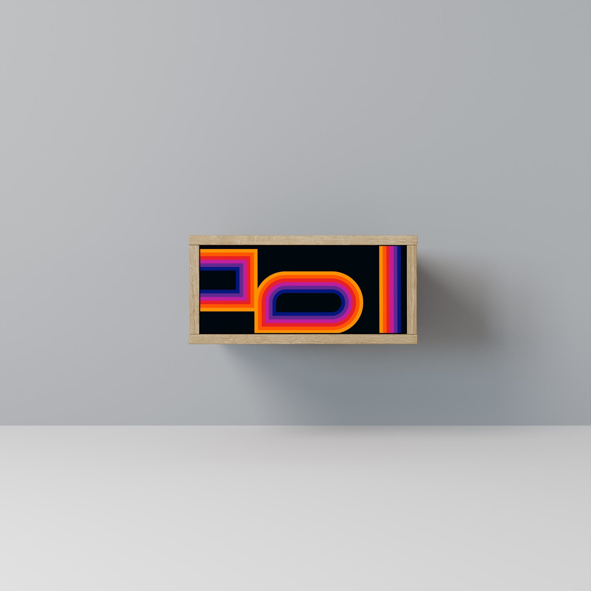 BLINDED BY THE LIGHTS Nightstand in Oak Effect