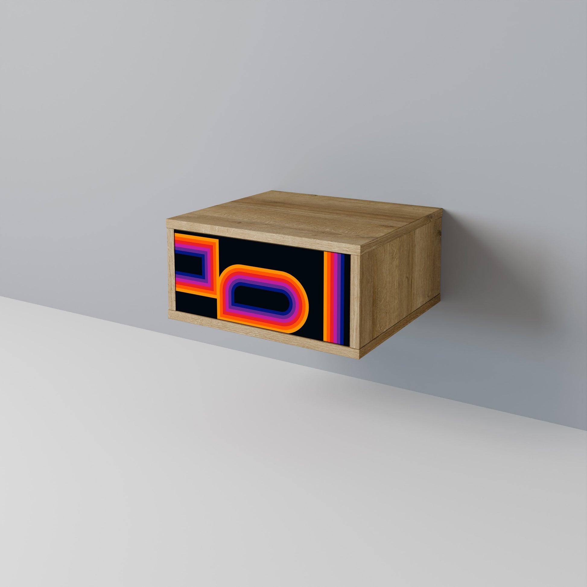 BLINDED BY THE LIGHTS Nightstand in Oak Effect