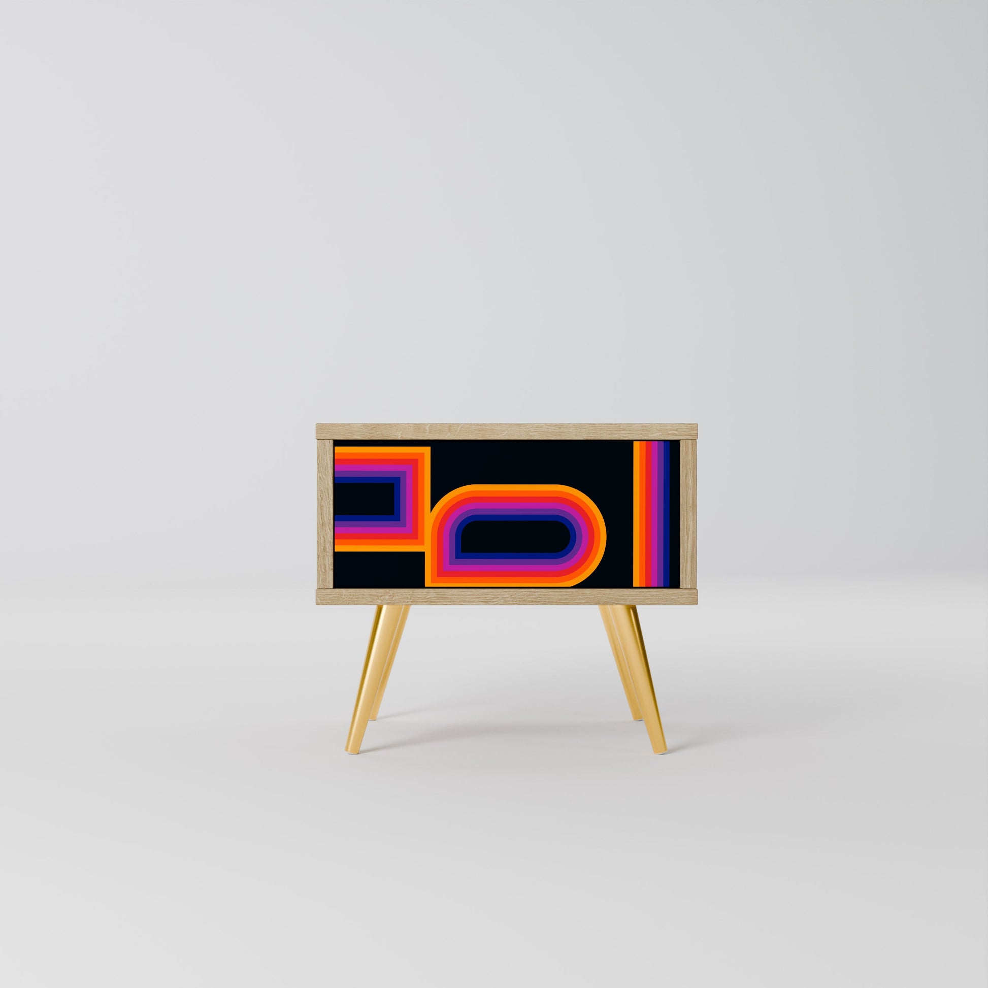 BLINDED BY THE LIGHTS Nightstand in Oak Effect