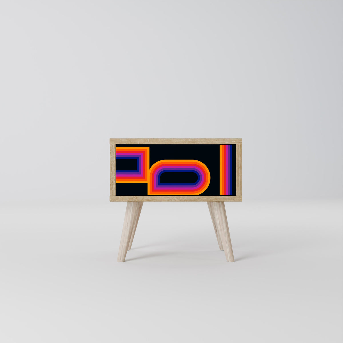 BLINDED BY THE LIGHTS Nightstand in Oak Effect