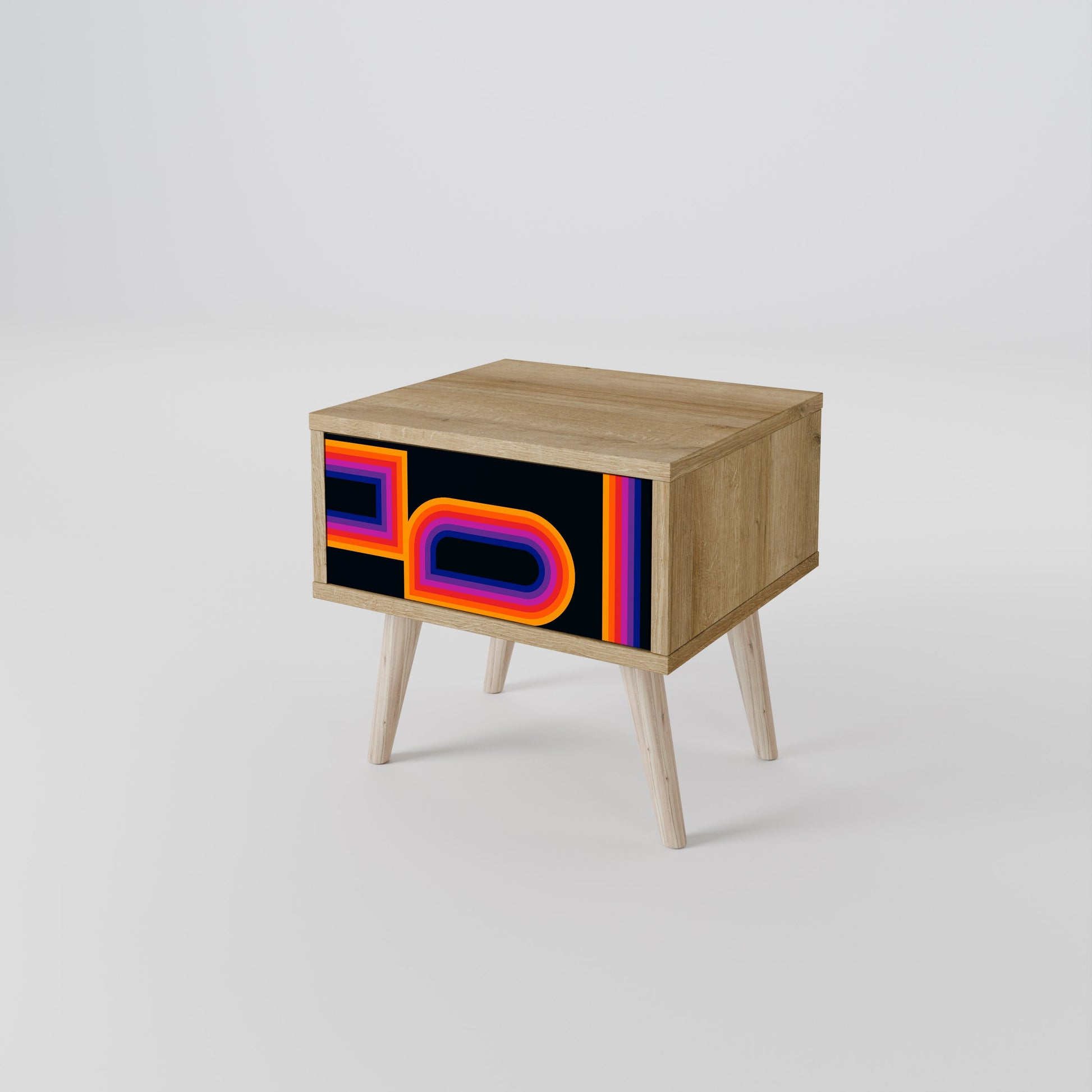 BLINDED BY THE LIGHTS Nightstand in Oak Effect