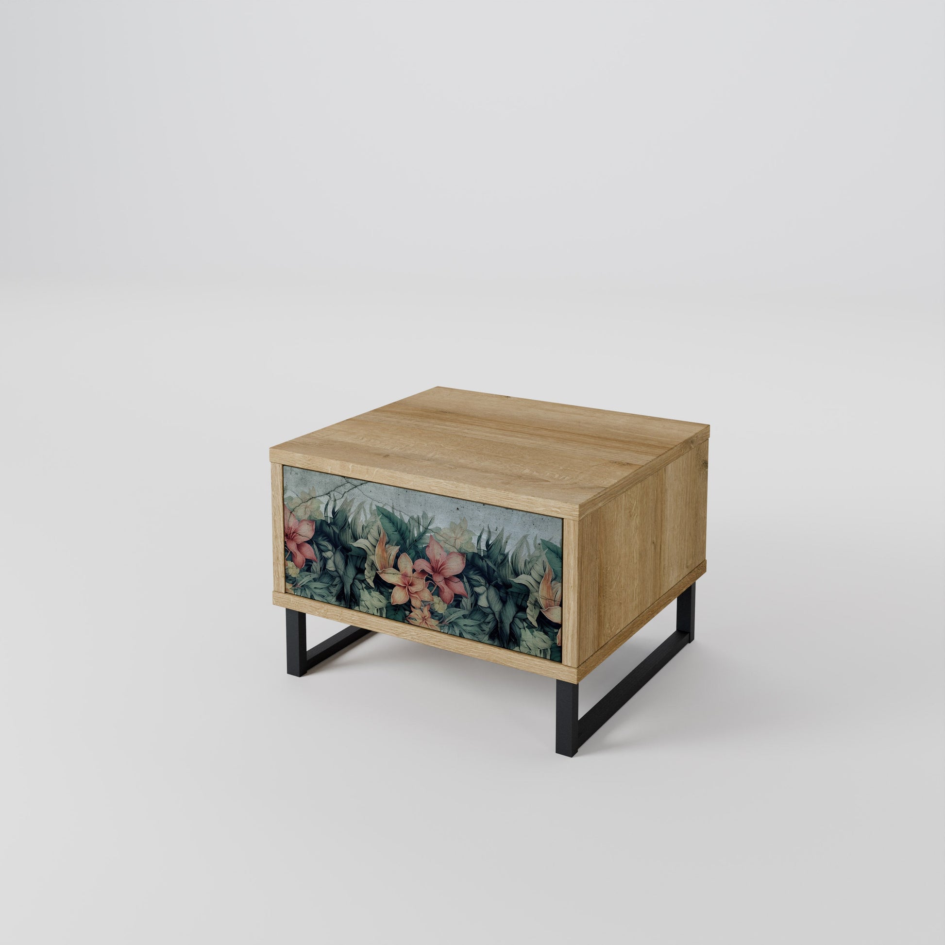 HEAVENLY BLOOM Nightstand in Oak Effect