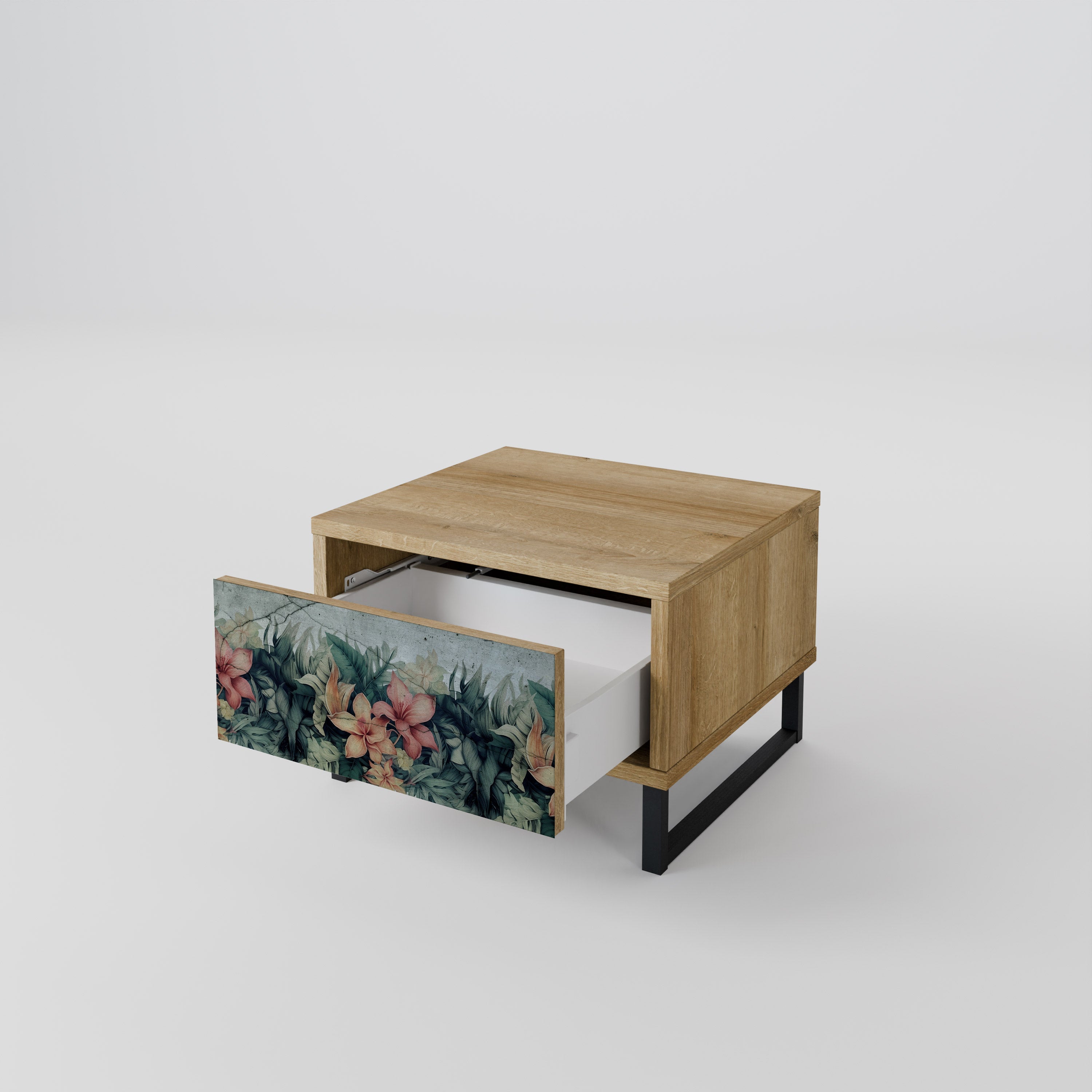 Table de chevet HEAVENLY BLOOM effet chêne