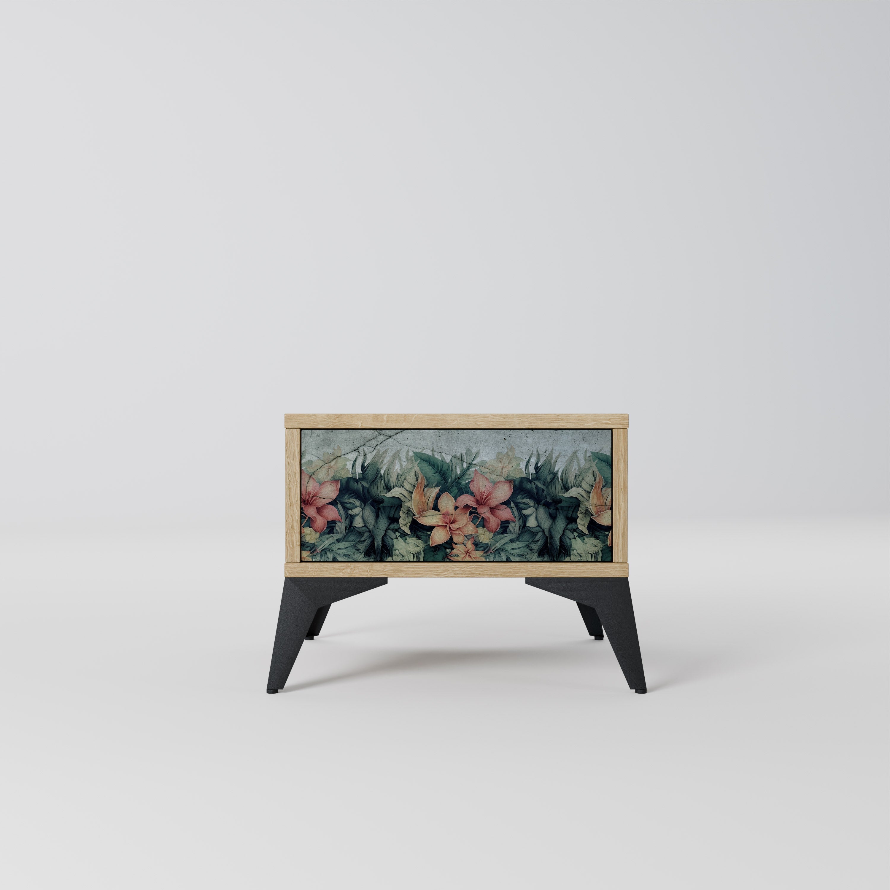 Table de chevet HEAVENLY BLOOM effet chêne