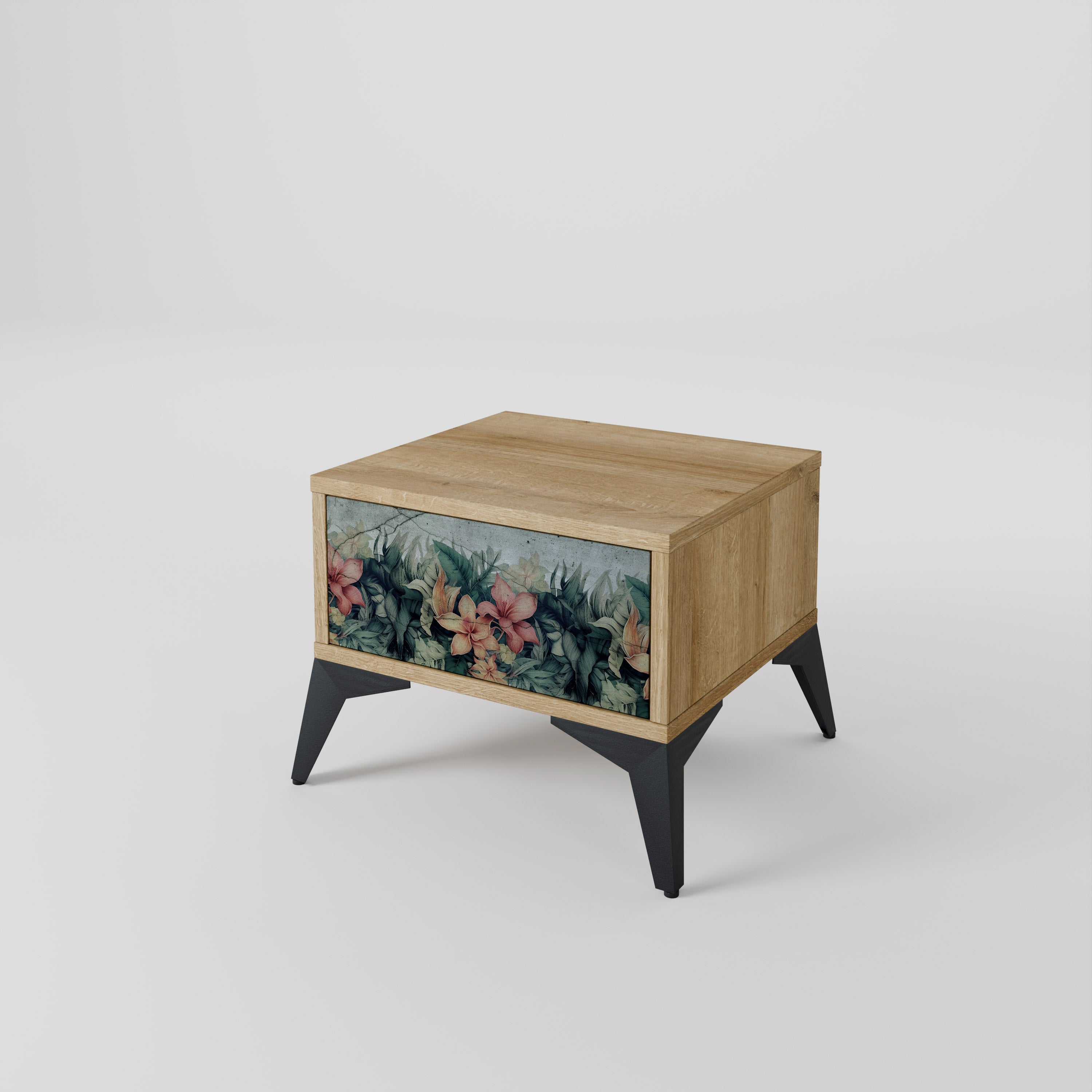 Table de chevet HEAVENLY BLOOM effet chêne