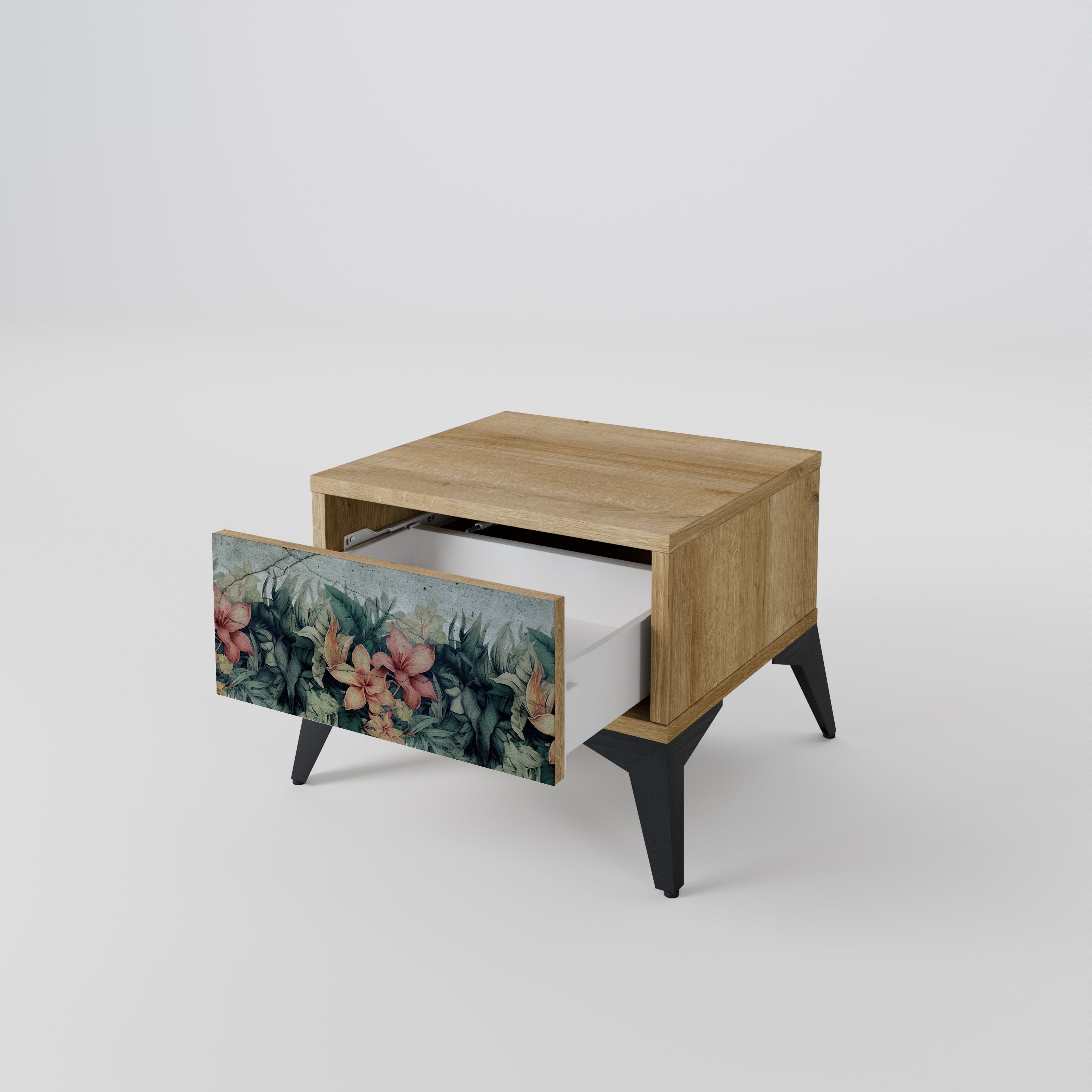 Table de chevet HEAVENLY BLOOM effet chêne