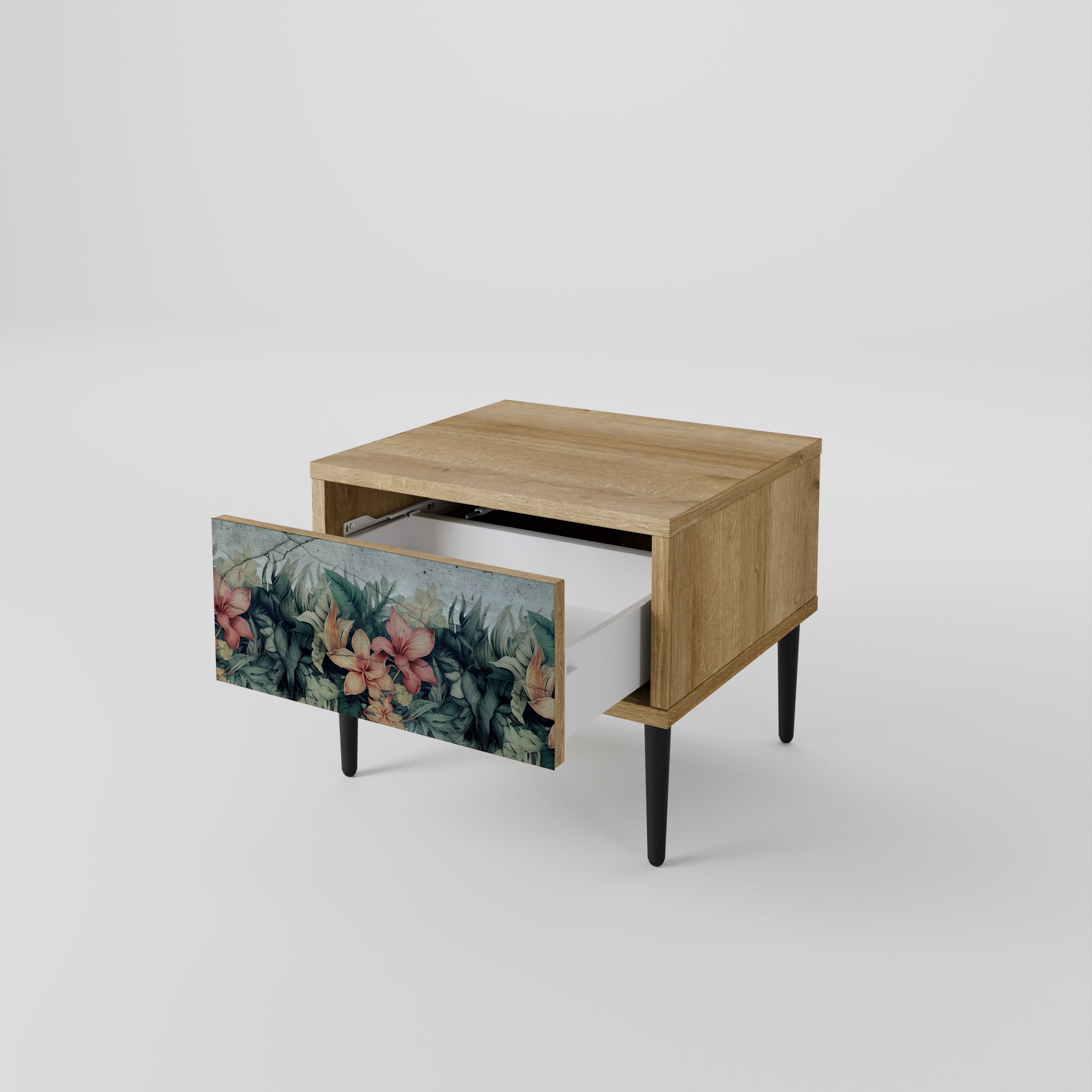 Table de chevet HEAVENLY BLOOM effet chêne