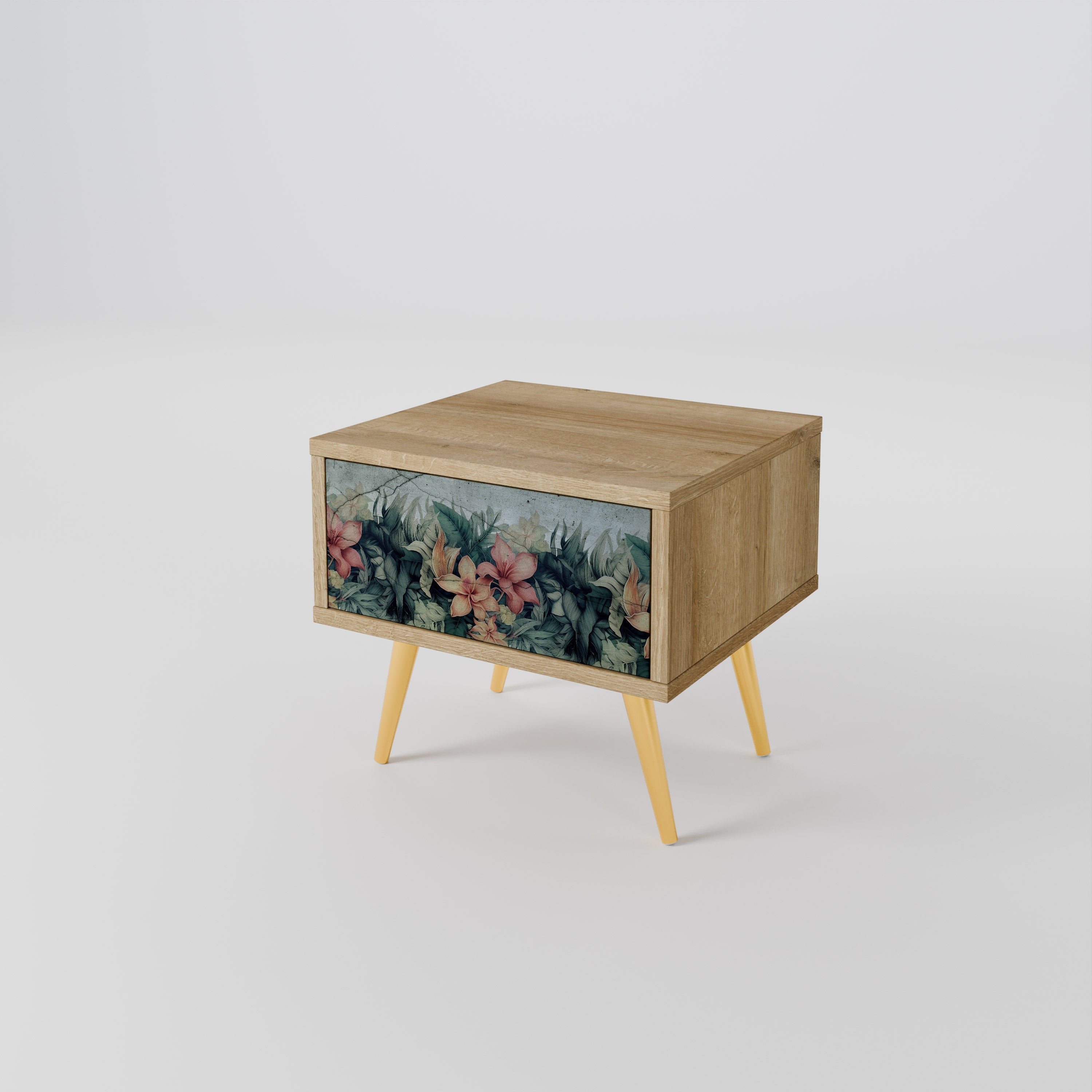 Table de chevet HEAVENLY BLOOM effet chêne