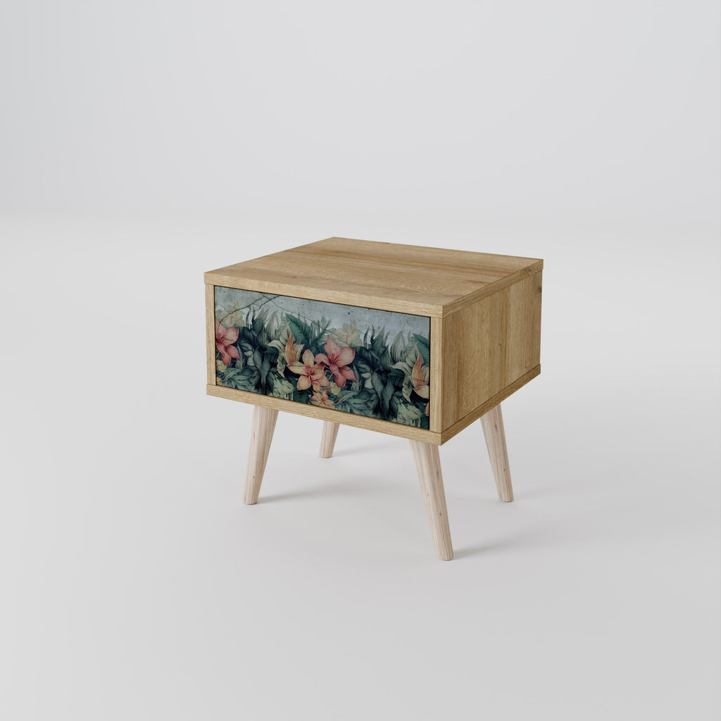 HEAVENLY BLOOM Nightstand in Oak Effect