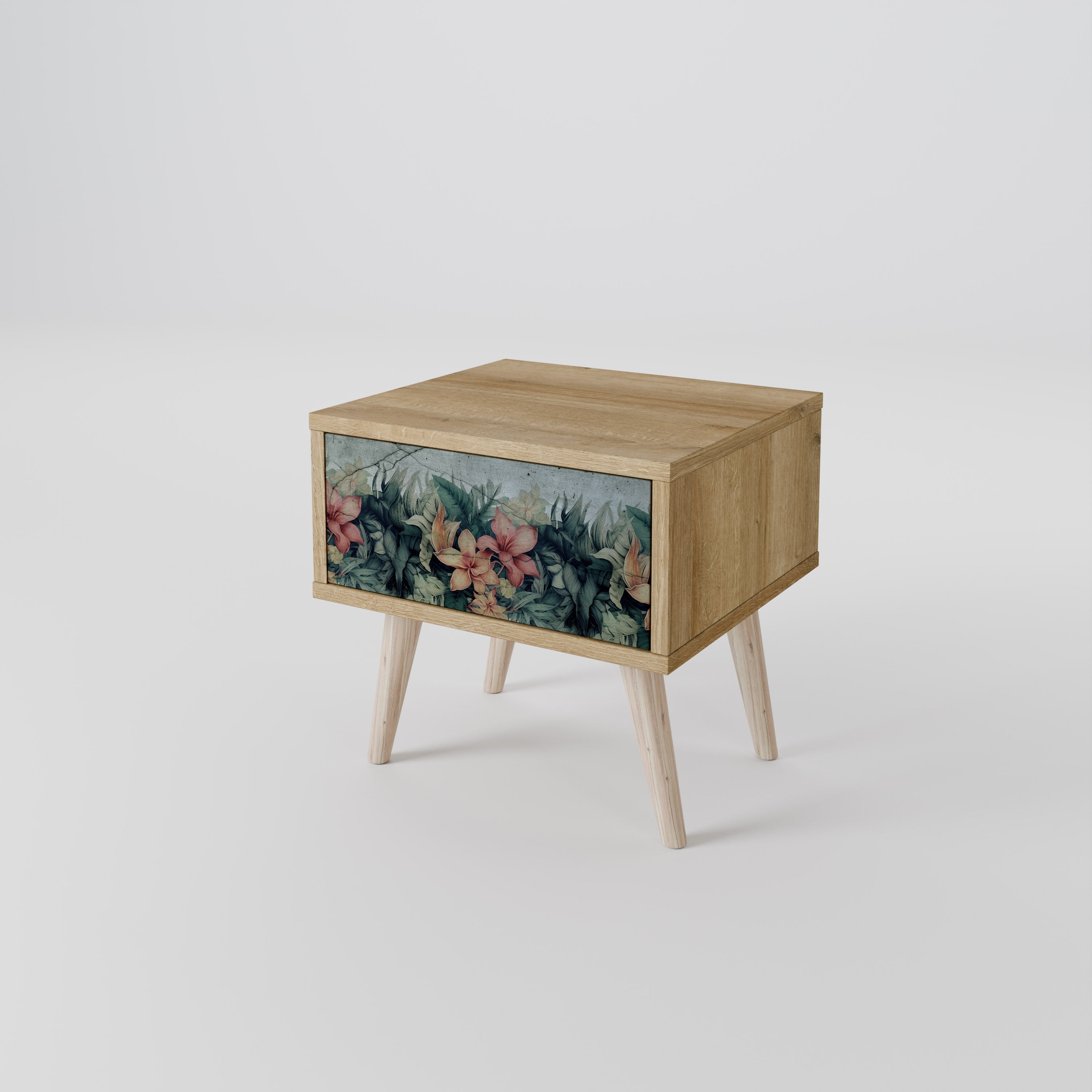 Table de chevet HEAVENLY BLOOM effet chêne