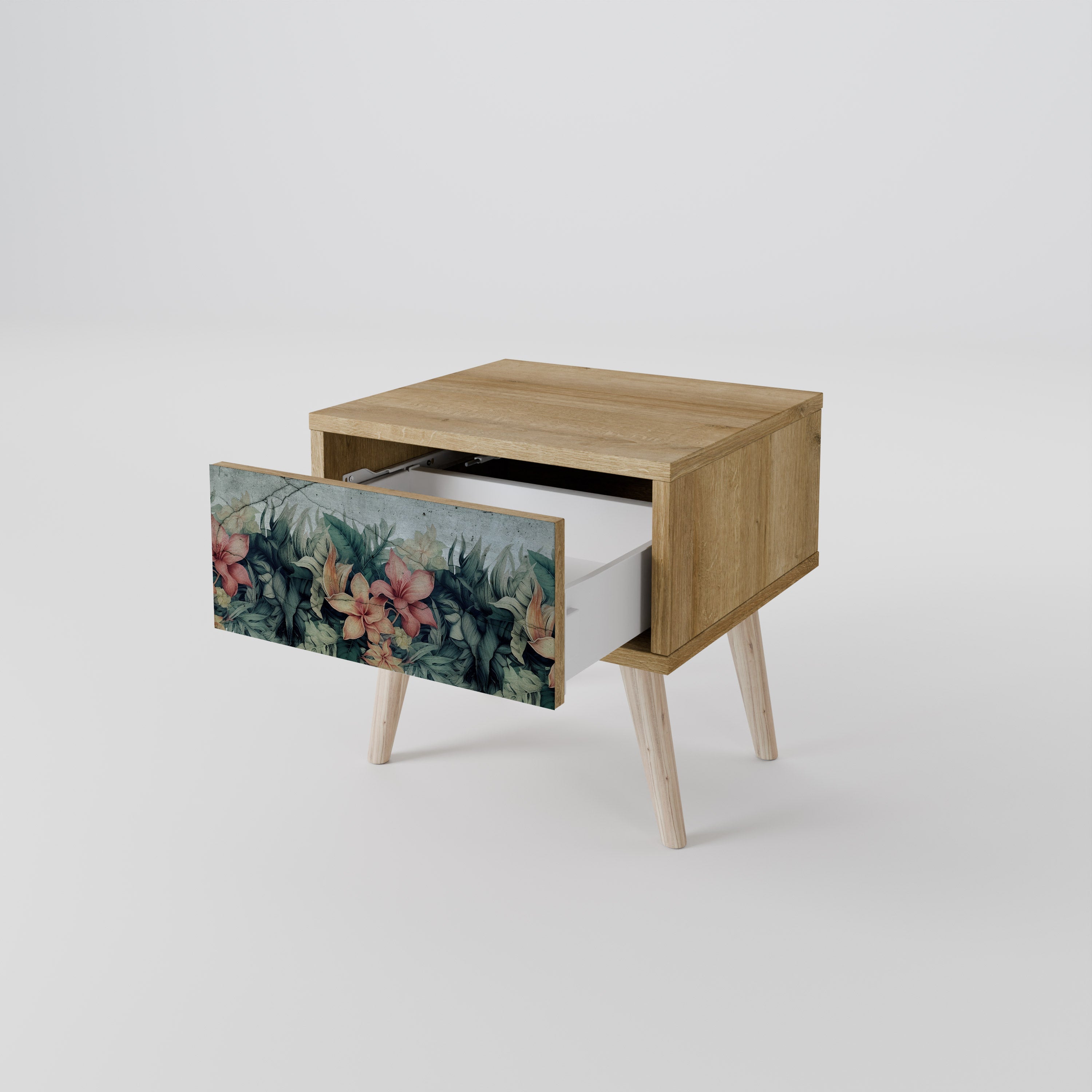 Table de chevet HEAVENLY BLOOM effet chêne