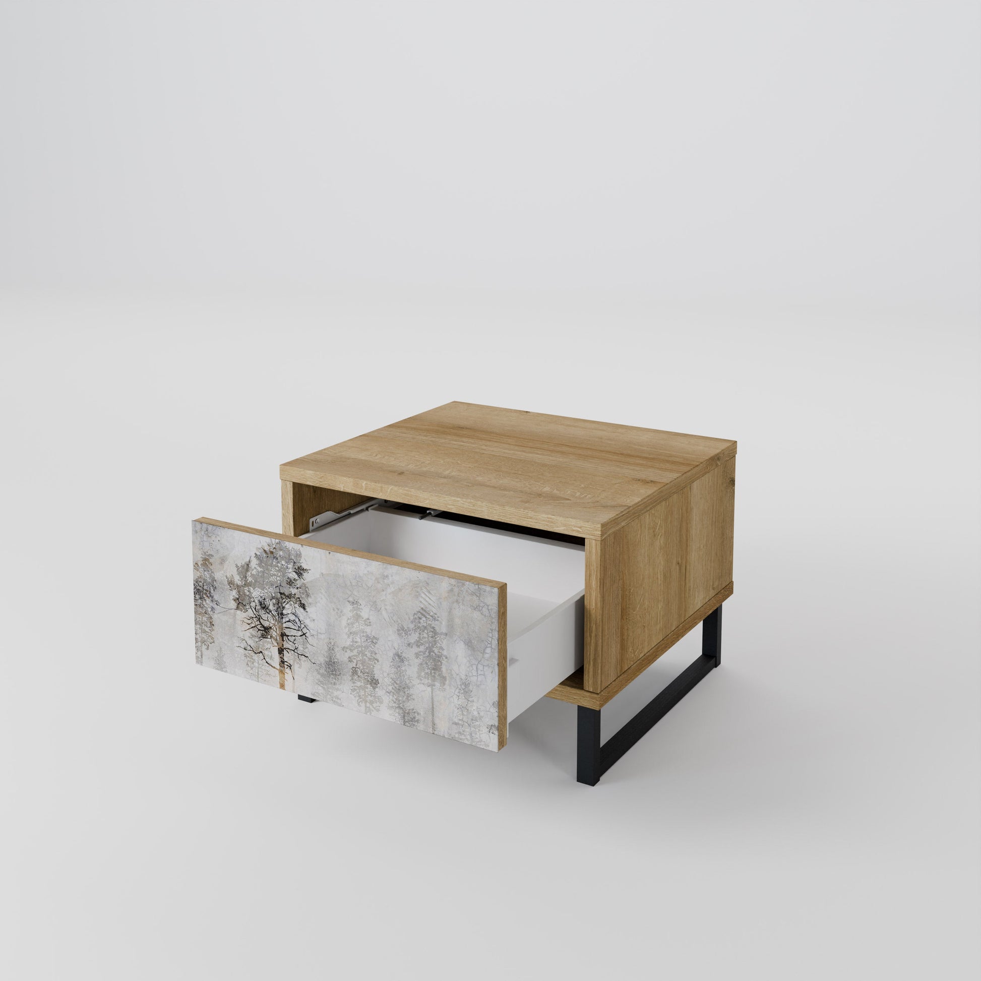 FADE IN THE TREES Nightstand in Oak Effect