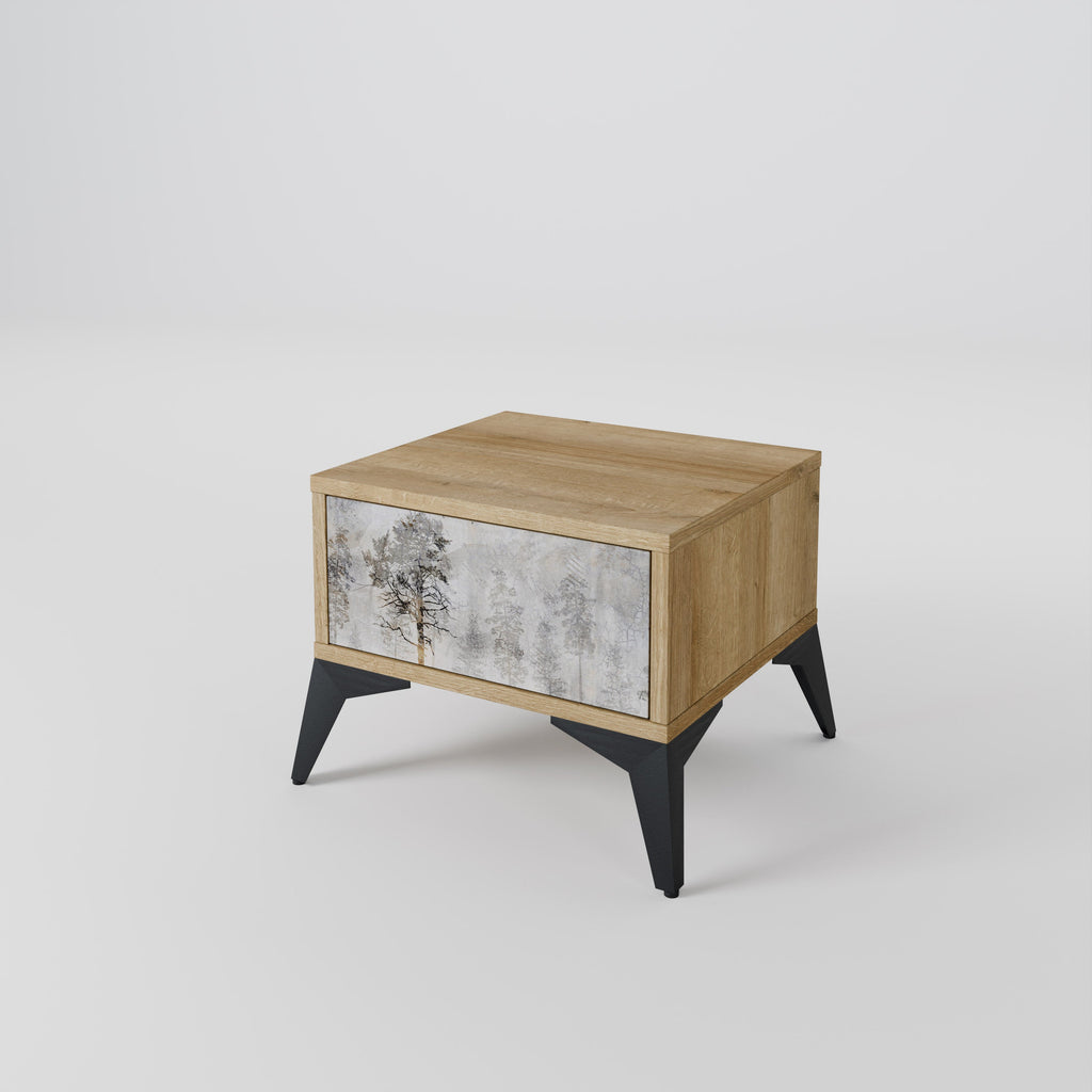 FADE IN THE TREES Nightstand in Oak Effect