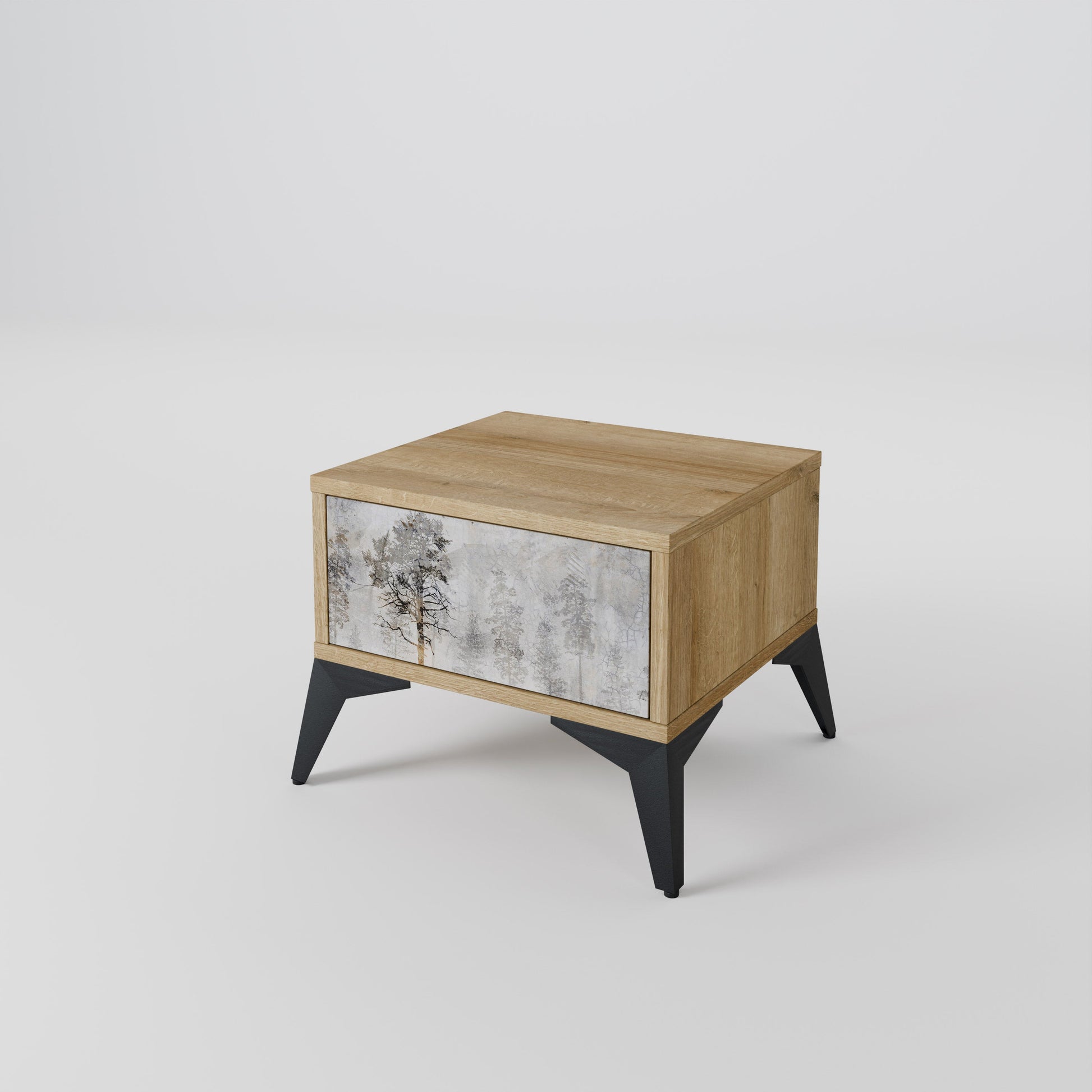 FADE IN THE TREES Nightstand in Oak Effect