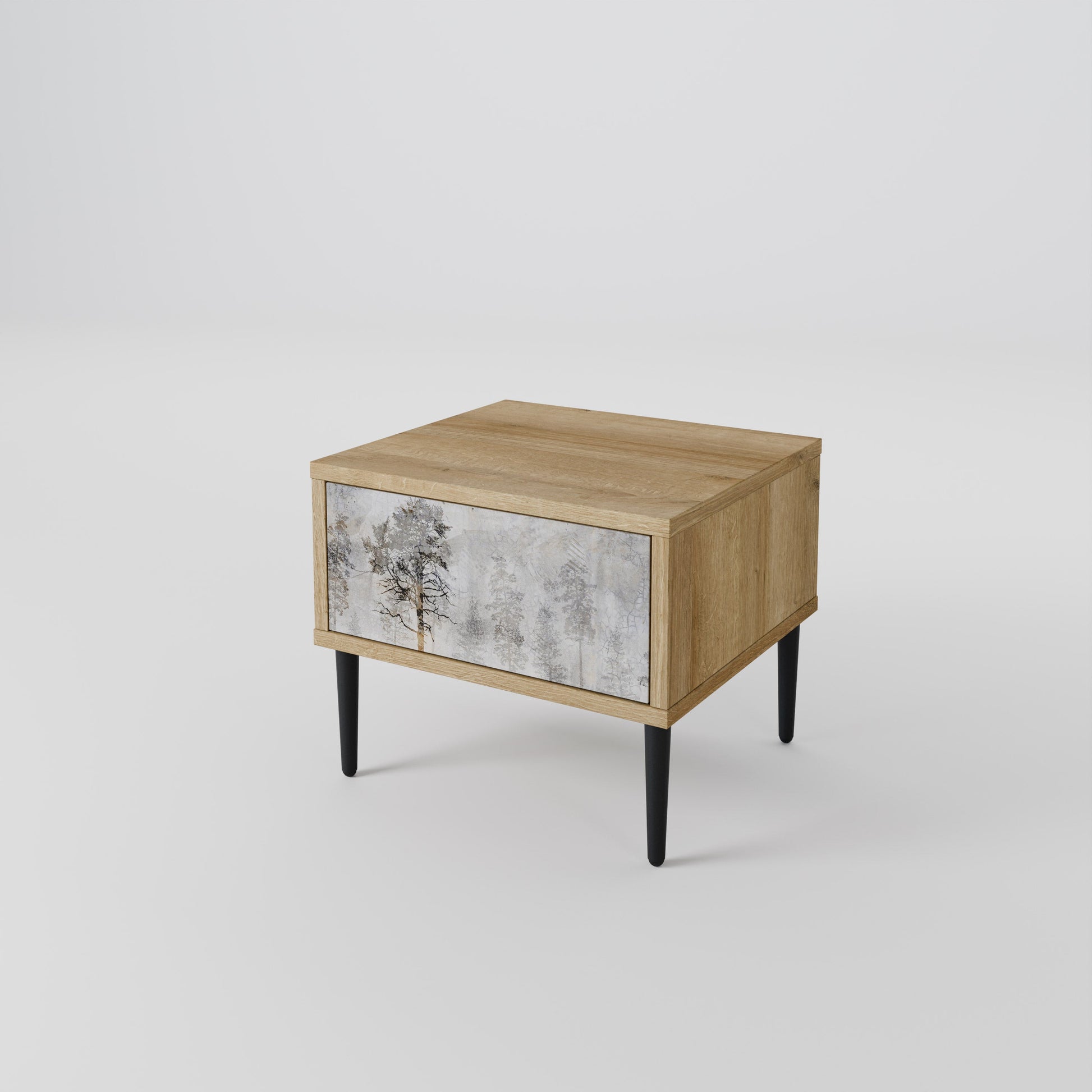 FADE IN THE TREES Nightstand in Oak Effect