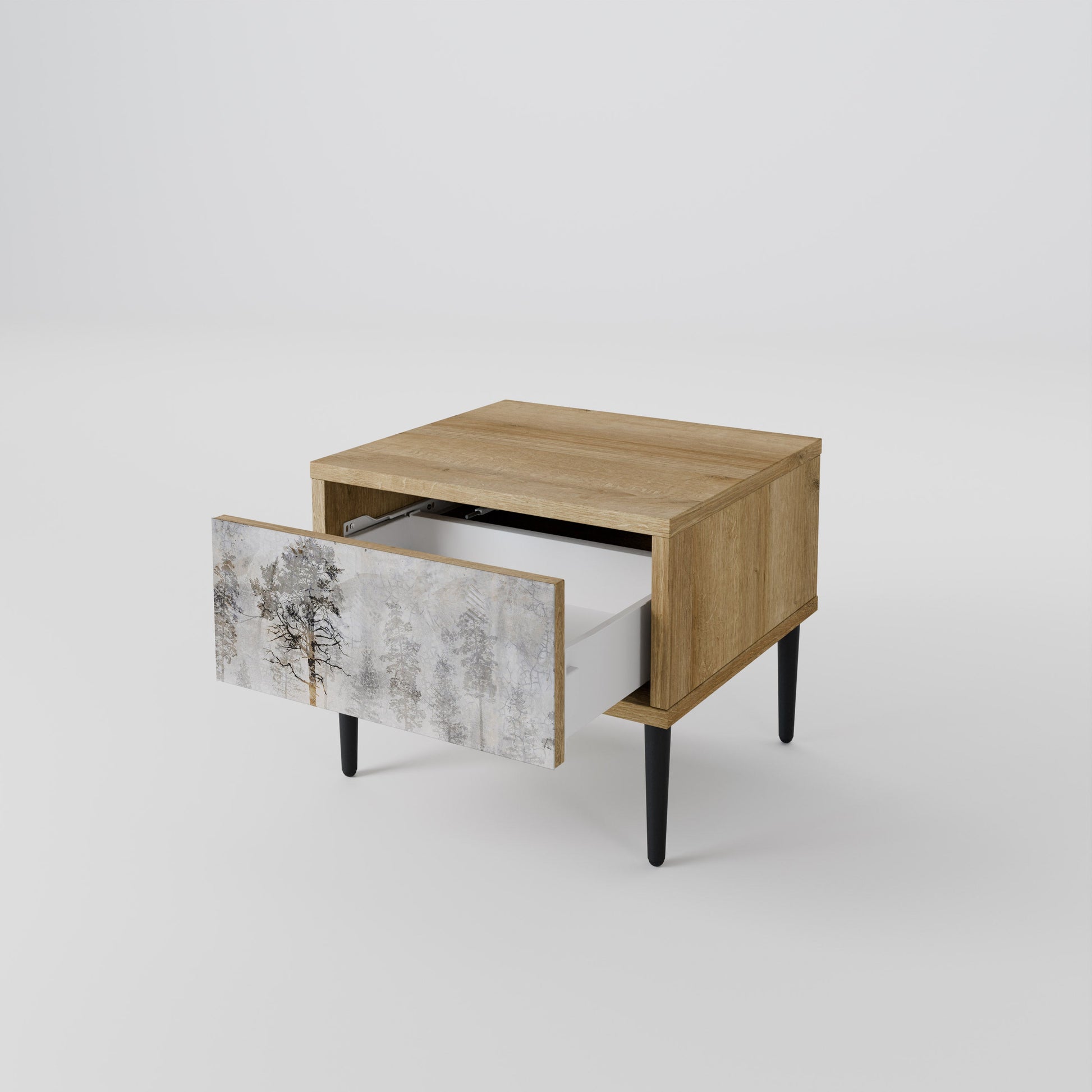 FADE IN THE TREES Nightstand in Oak Effect