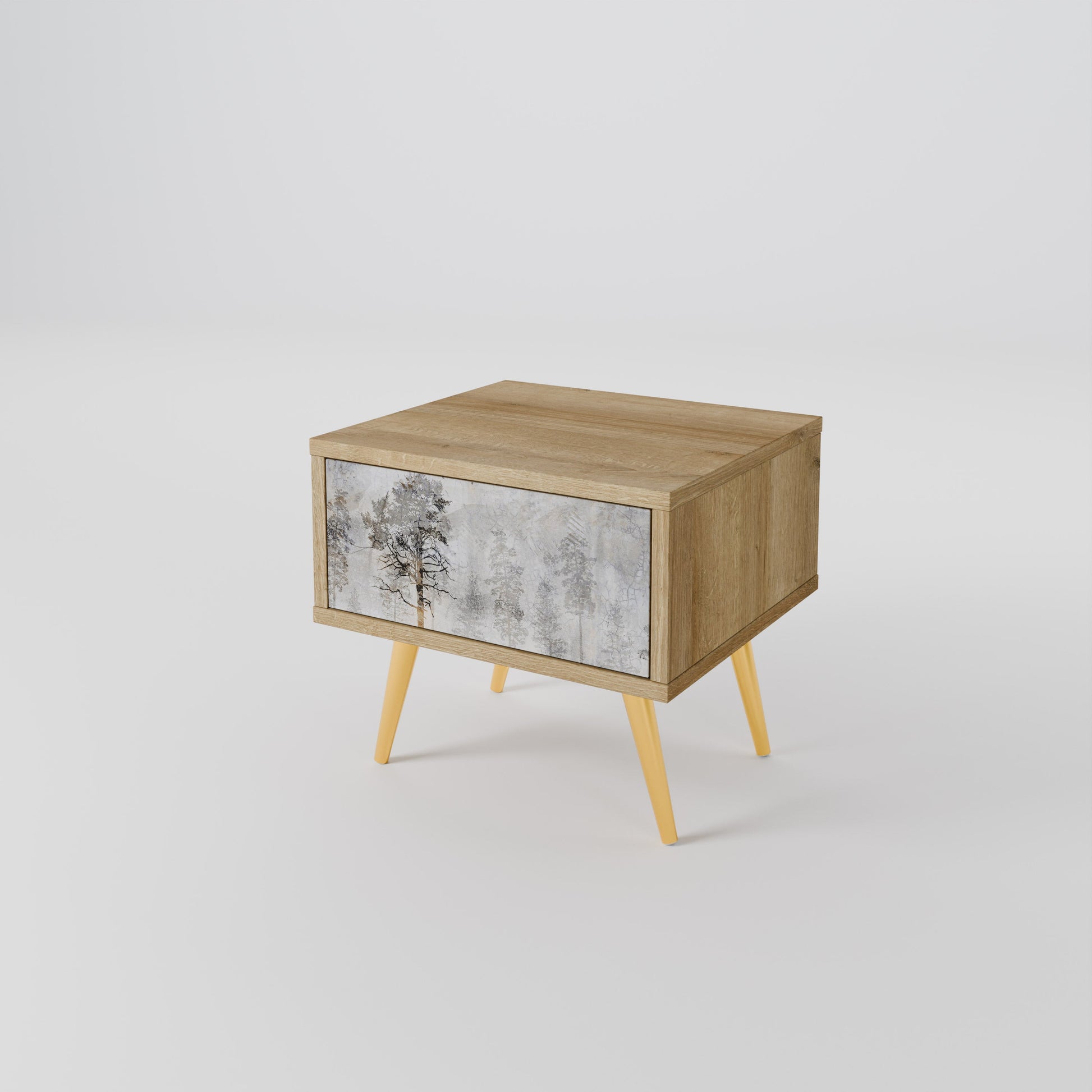 FADE IN THE TREES Nightstand in Oak Effect