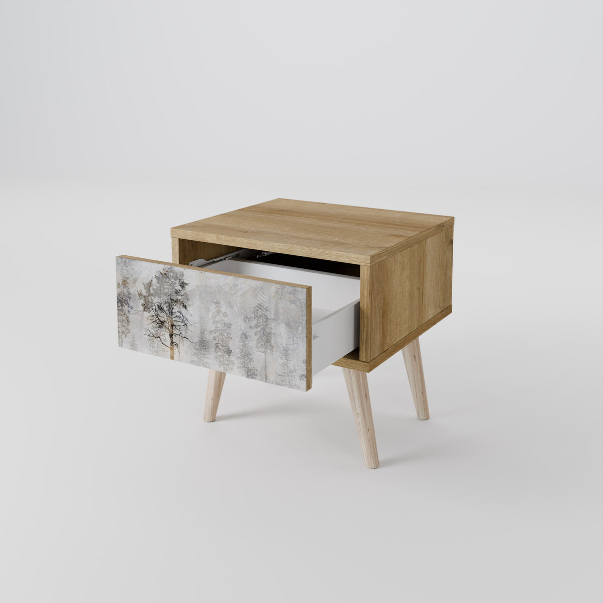 FADE IN THE TREES Nightstand in Oak Effect