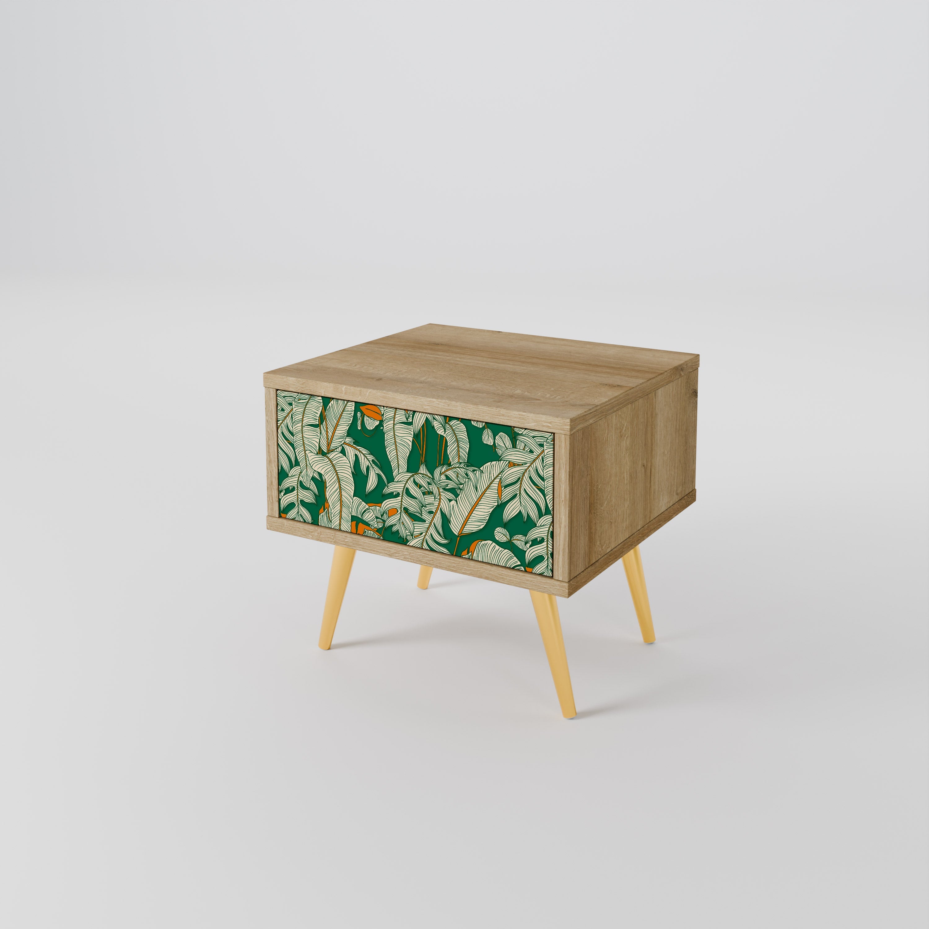 Table de chevet VERDANT PLEASURES effet chêne