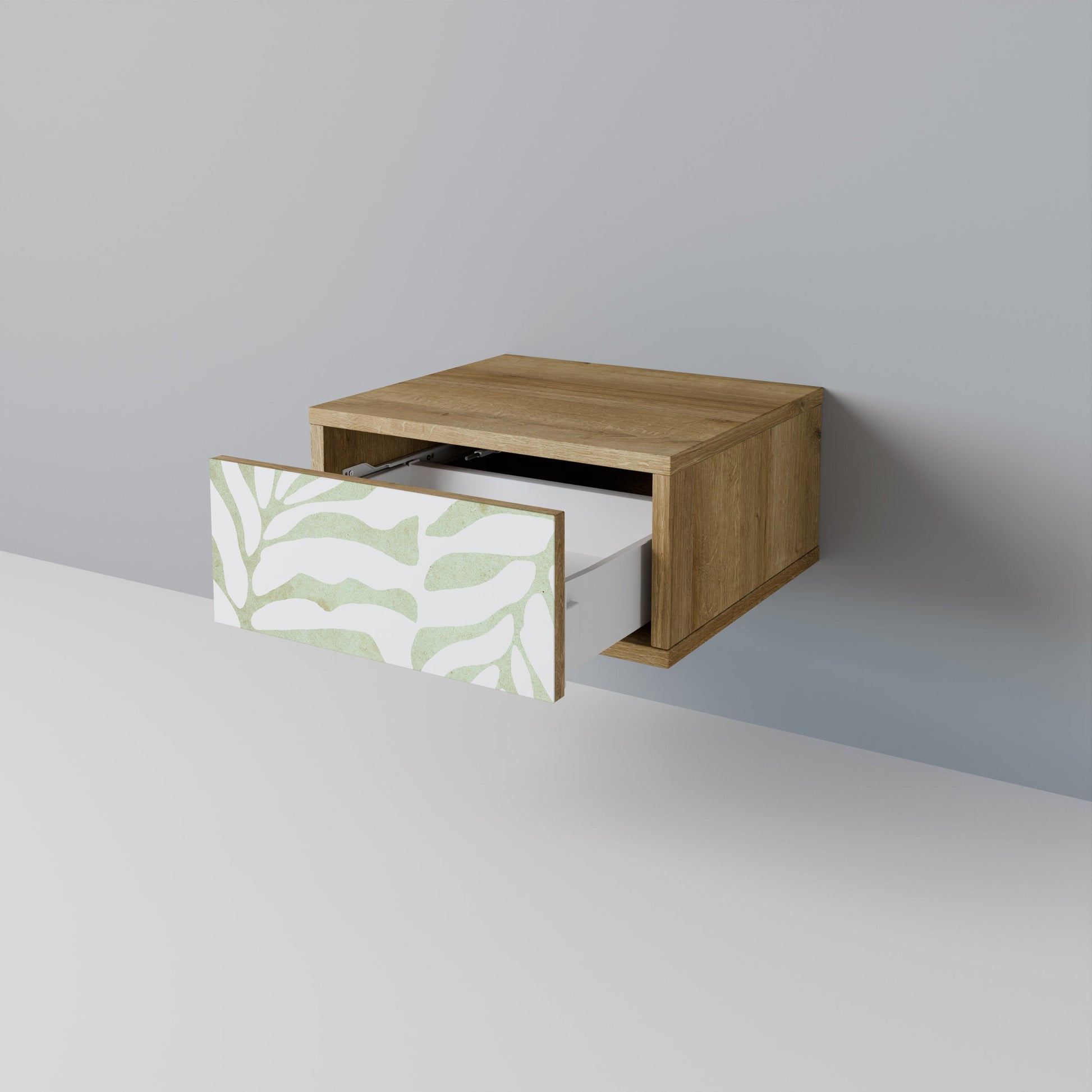 BOTANICAL SPARK Nightstand in Oak Effect